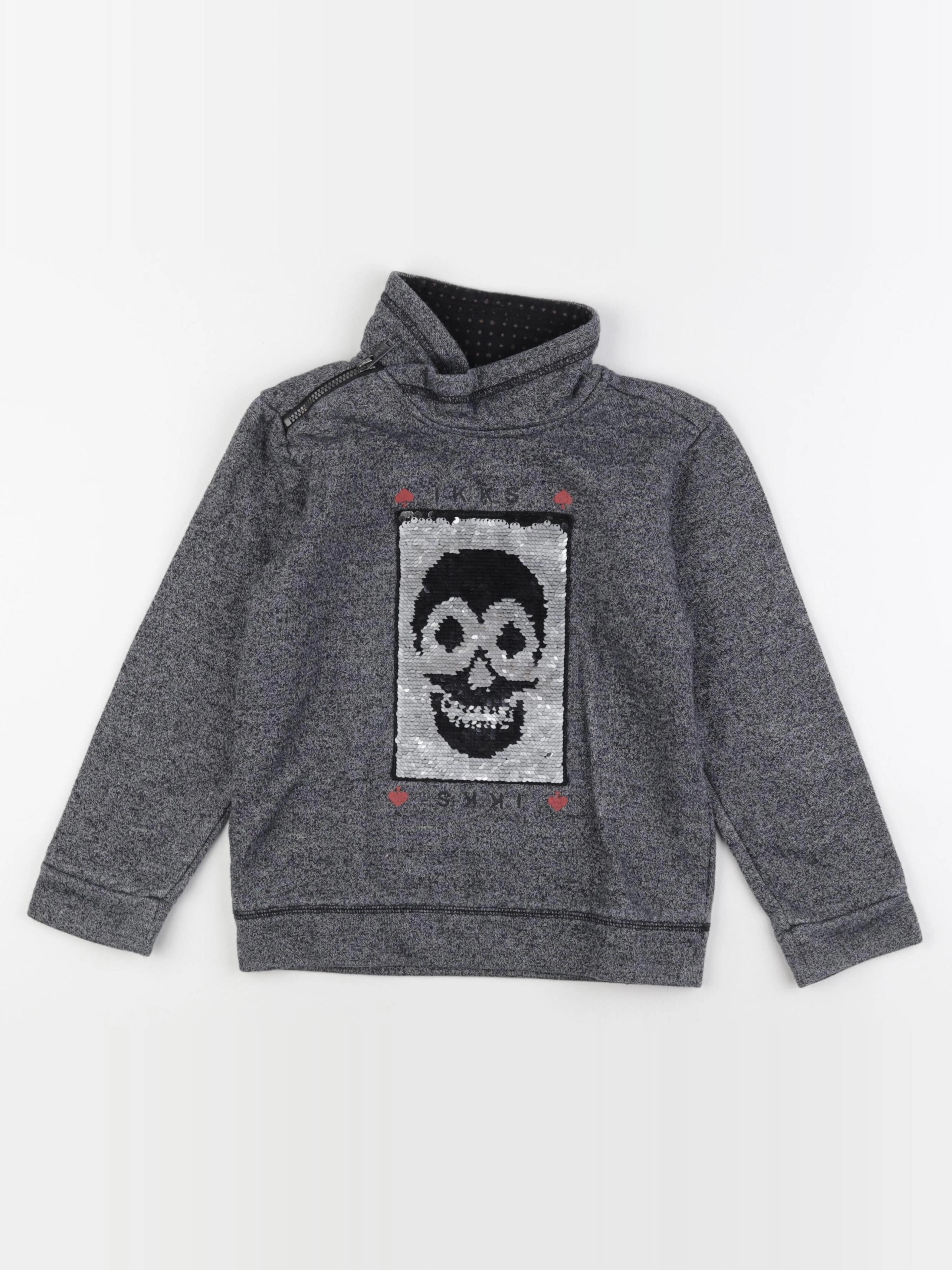 IKKS - sweat gris - 6 ans