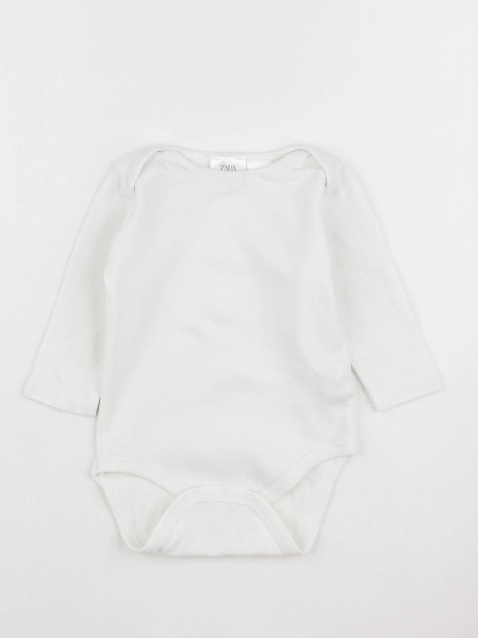Zara - body blanc - 6/9 mois