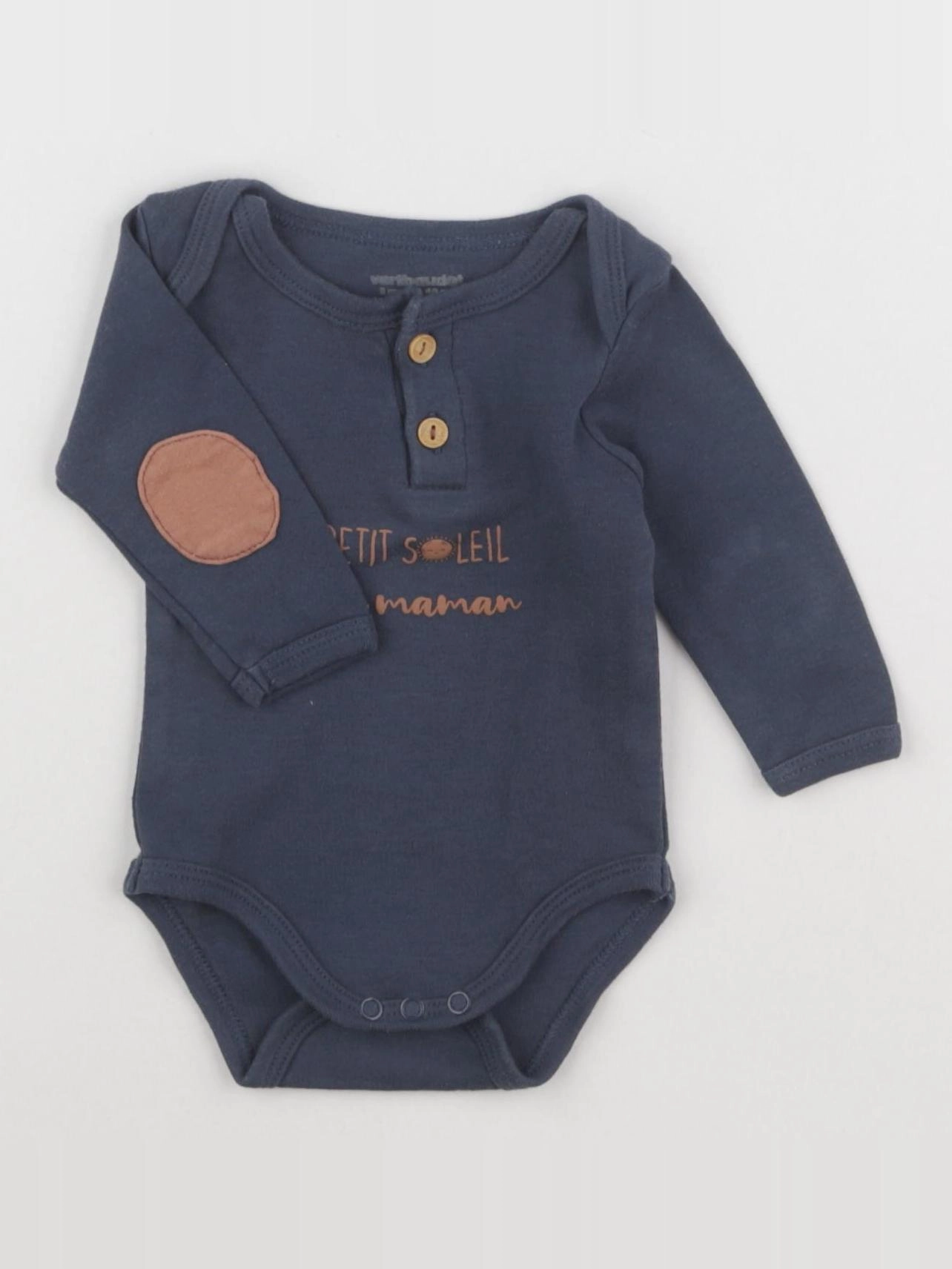 Vertbaudet - body bleu - 3 mois