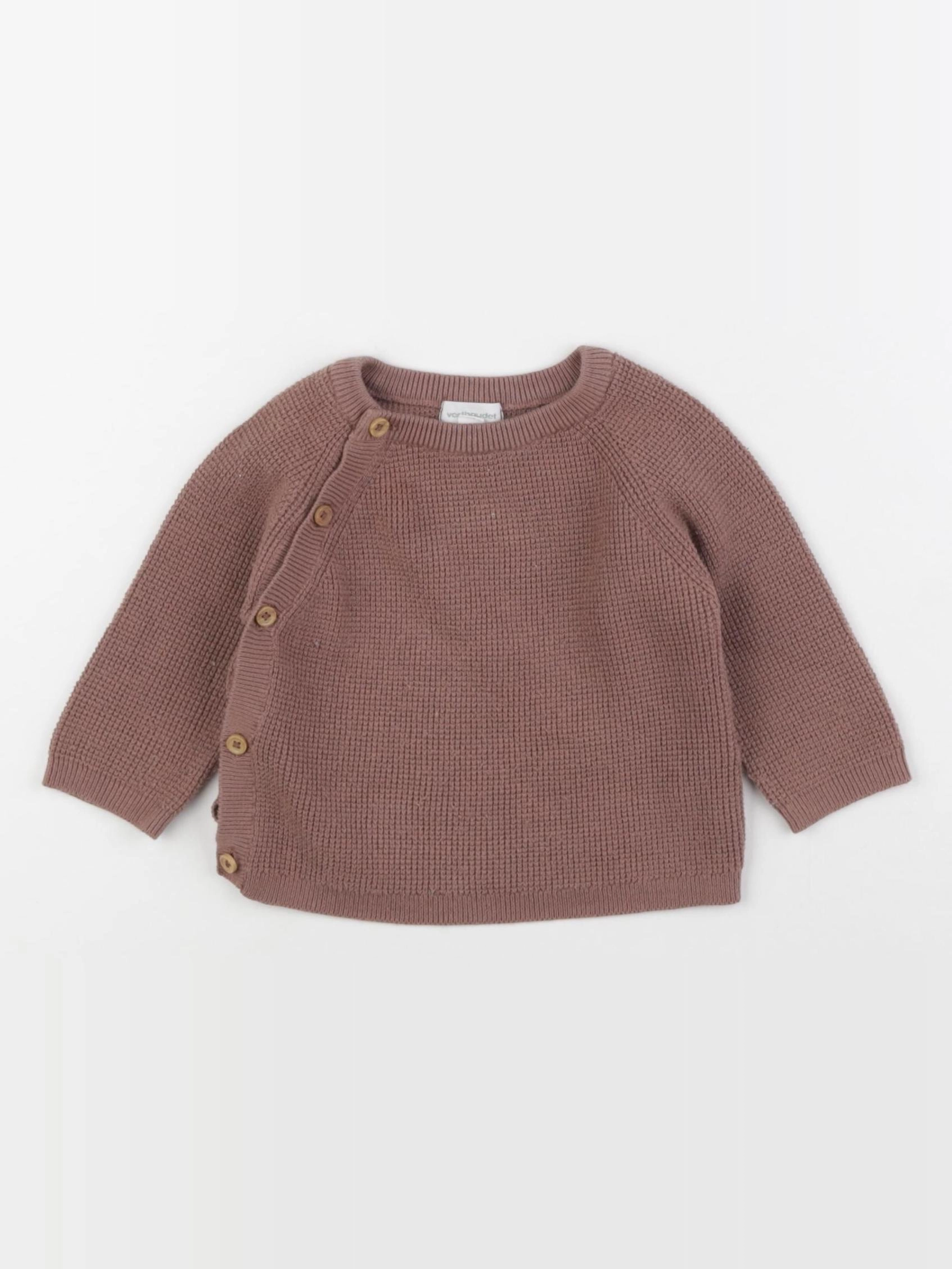 Vertbaudet - pull marron - 9 mois