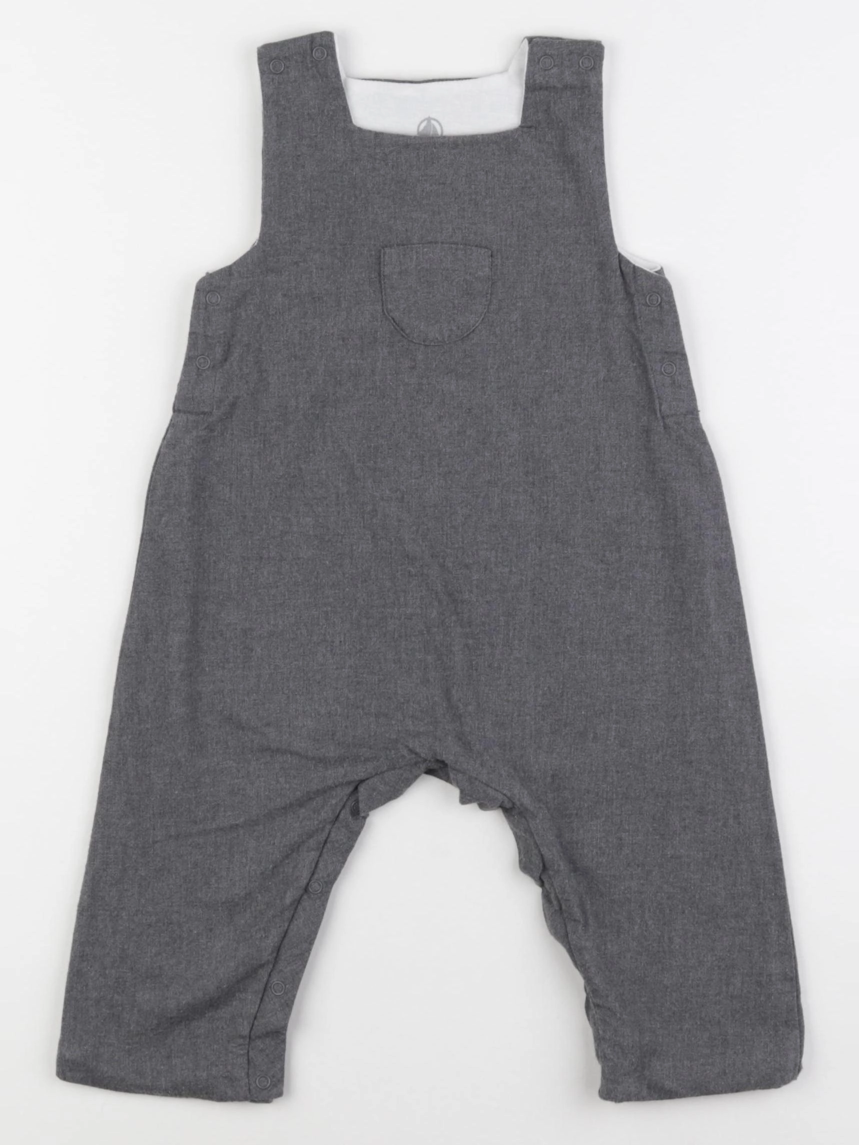 Petit Bateau - salopette gris - 6 mois