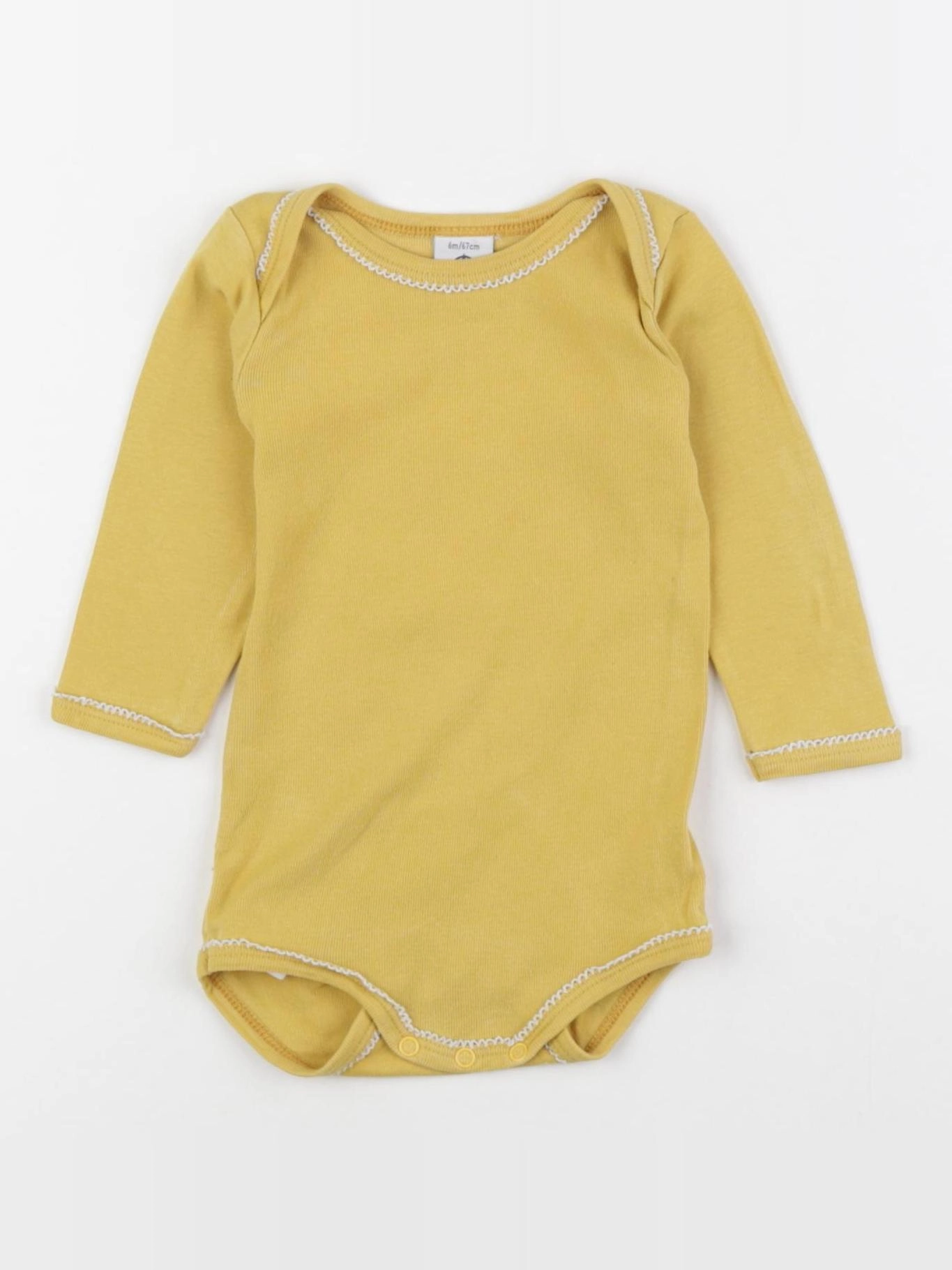Petit Bateau - body jaune - 6 mois