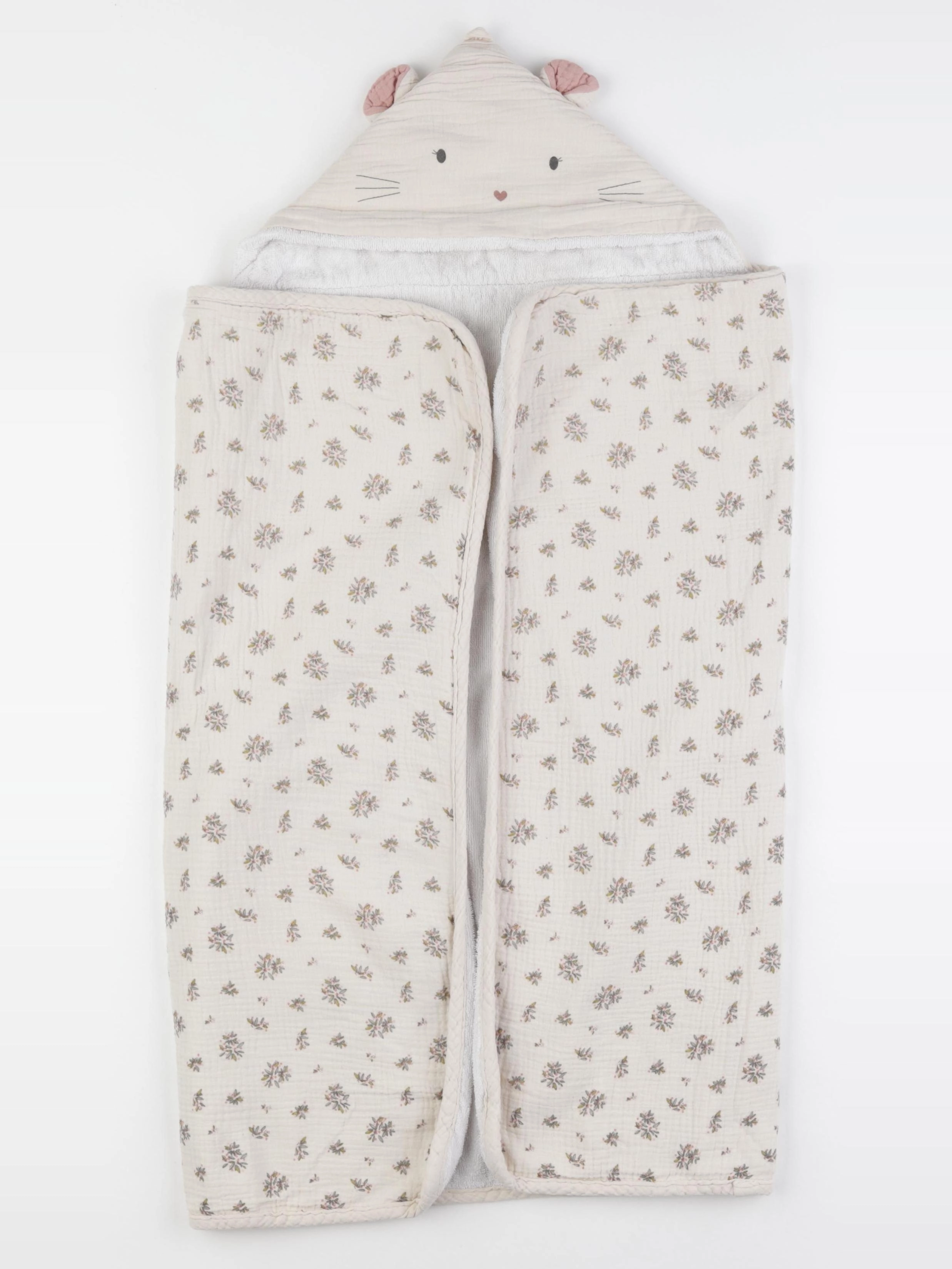 Vertbaudet - cape de bain beige - 0/12 mois
