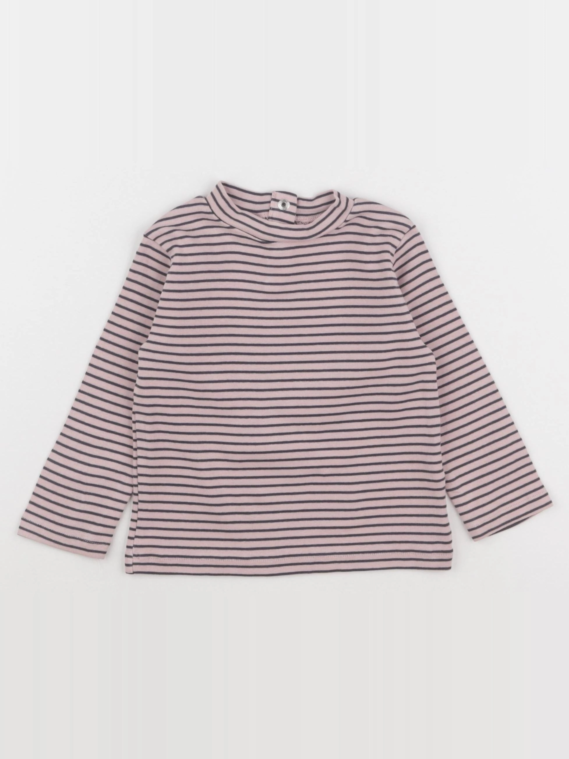 Zara - tee-shirt rose, gris - 12/18 mois