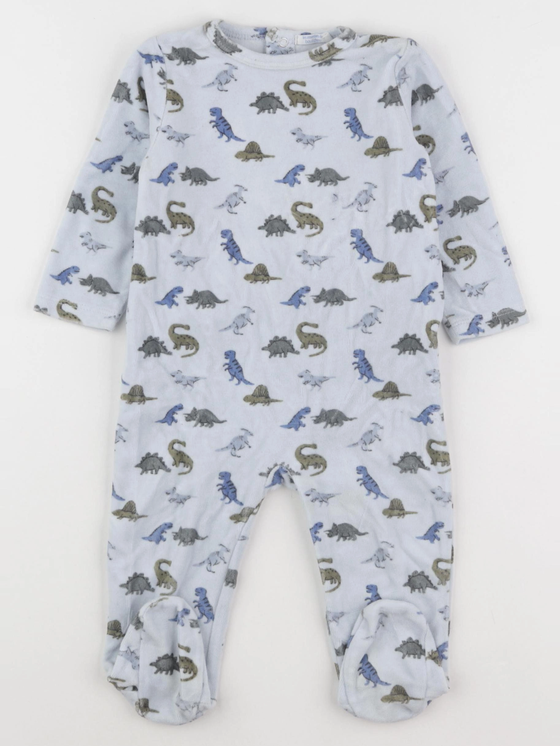 Boutchou - pyjama velours bleu - 12 mois