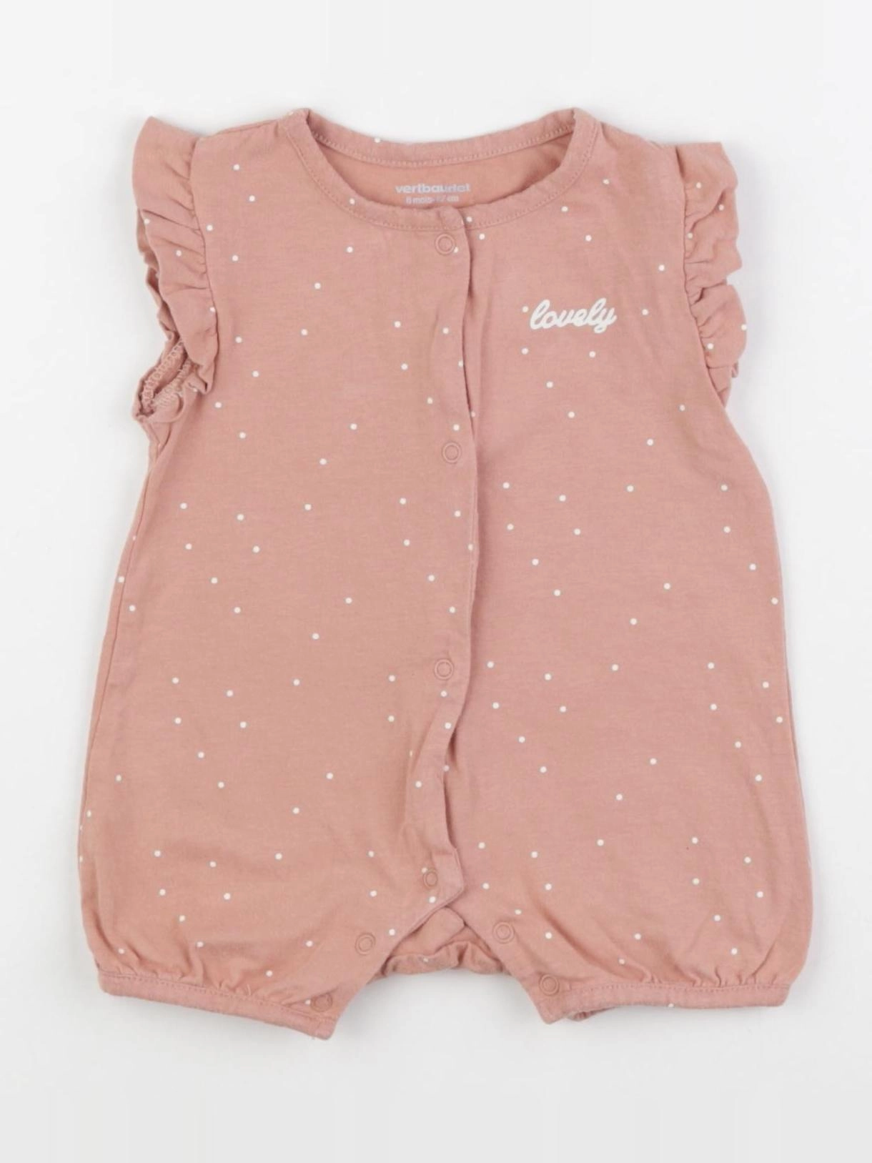 Vertbaudet - pyjama coton rose - 6 mois