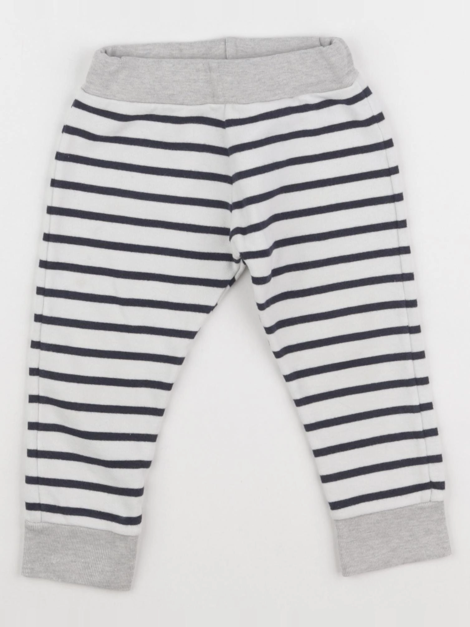 Petit Bateau - pantalon blanc, bleu - 24 mois