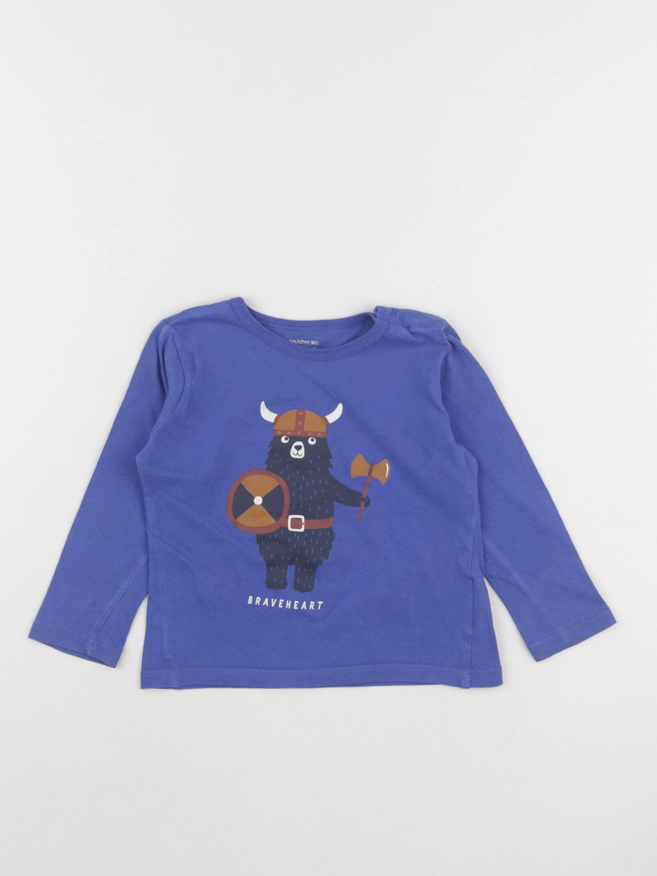 Boutchou - tee-shirt bleu - 24 mois