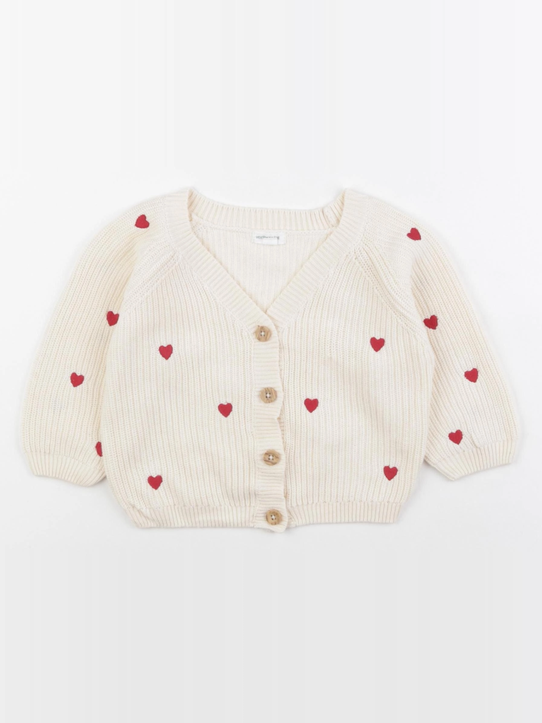 Vertbaudet - gilet beige - 9 mois
