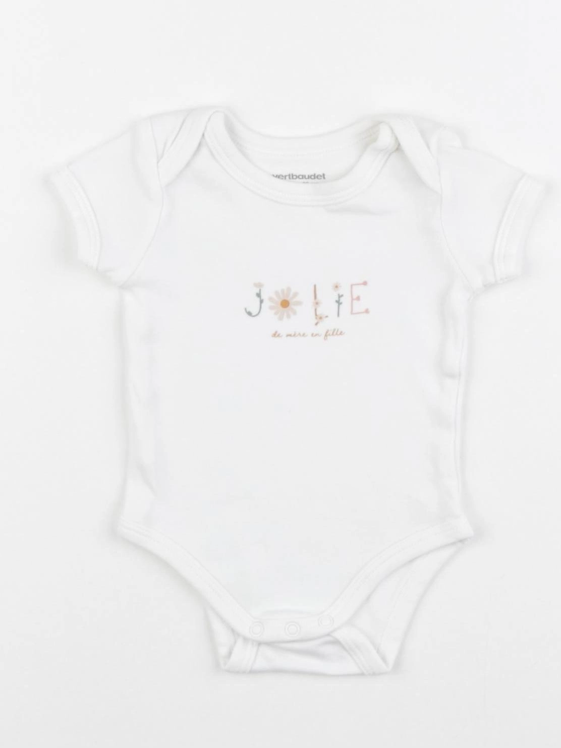 Vertbaudet - body blanc - 3 mois