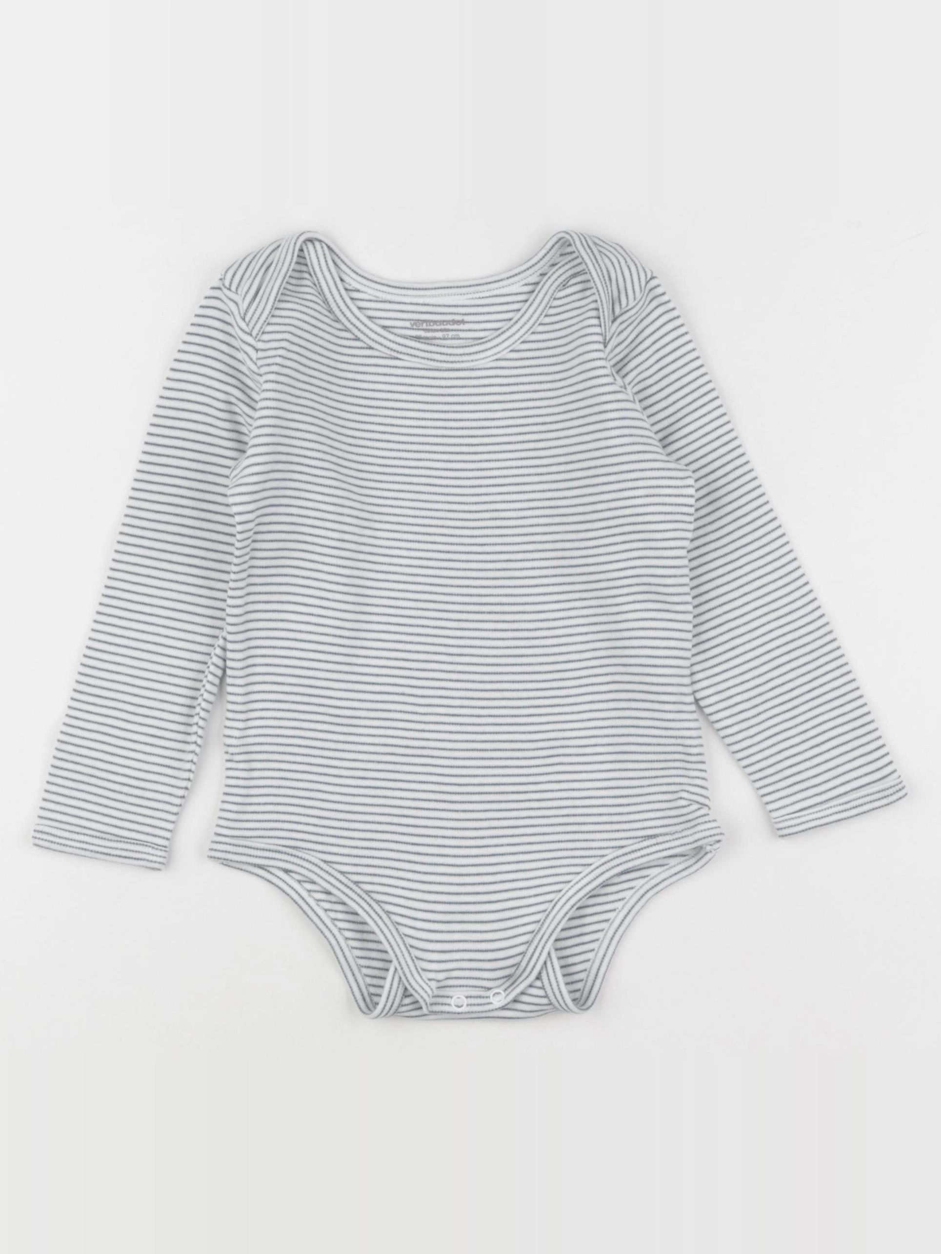 Vertbaudet - body blanc, vert - 36 mois