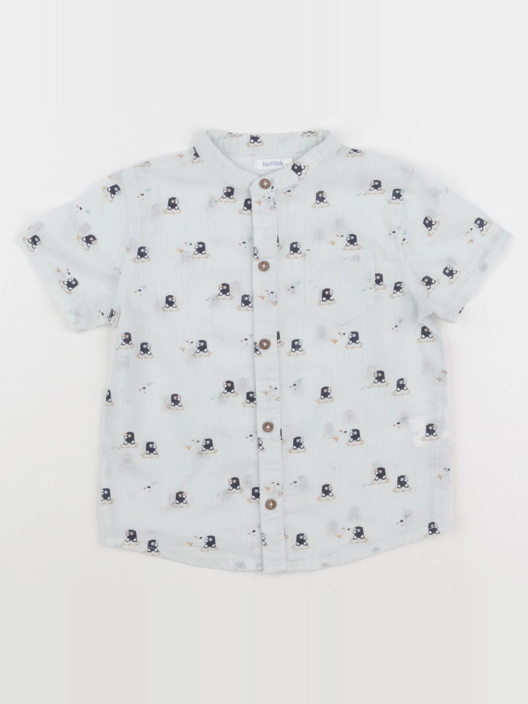 Boutchou - chemise bleu - 18 mois