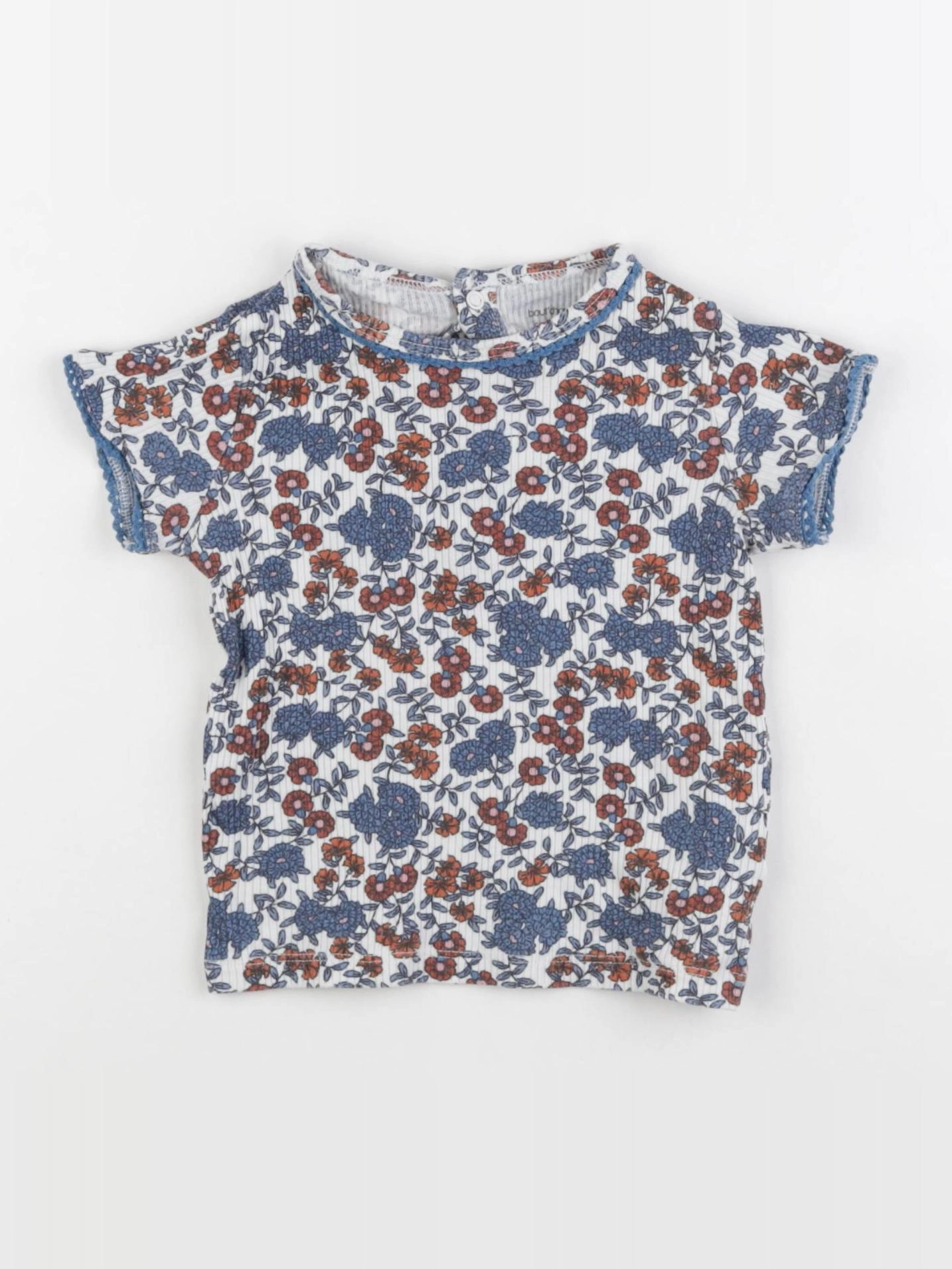 Boutchou - tee-shirt bleu, marron - 24 mois