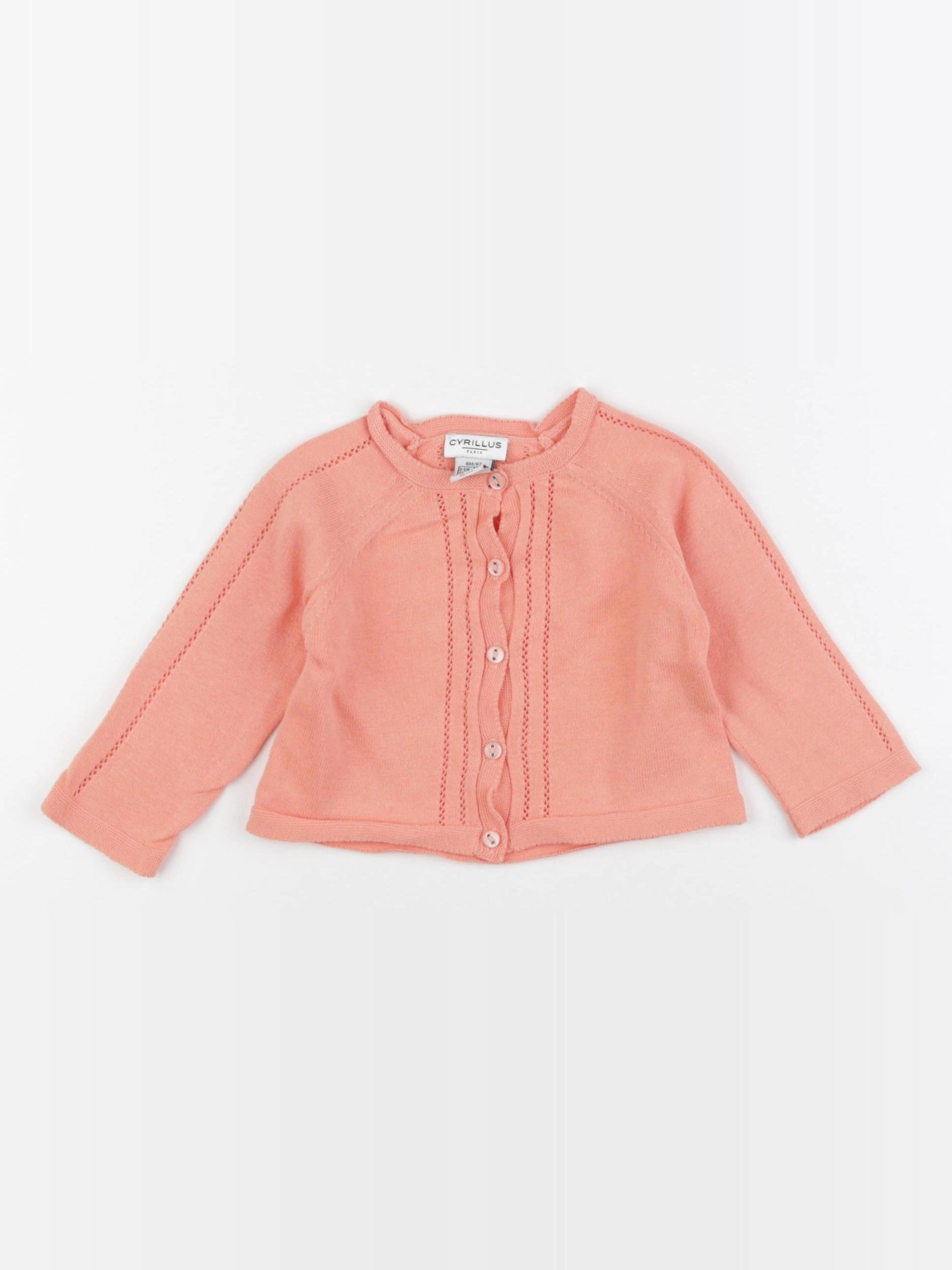 Cyrillus - gilet orange - 6 mois