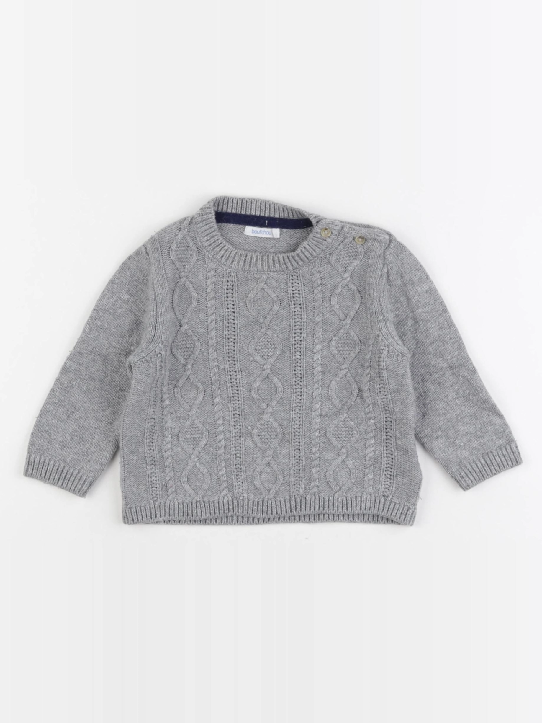 Boutchou - pull gris - 9 mois