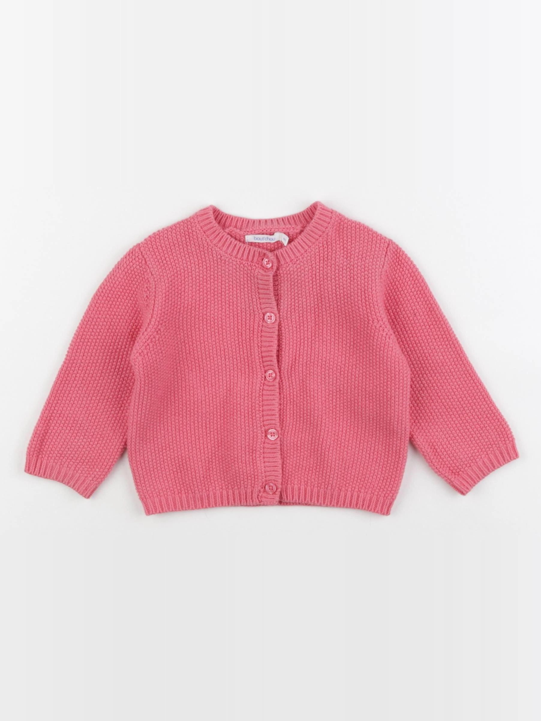 Boutchou - gilet rose - 6 mois