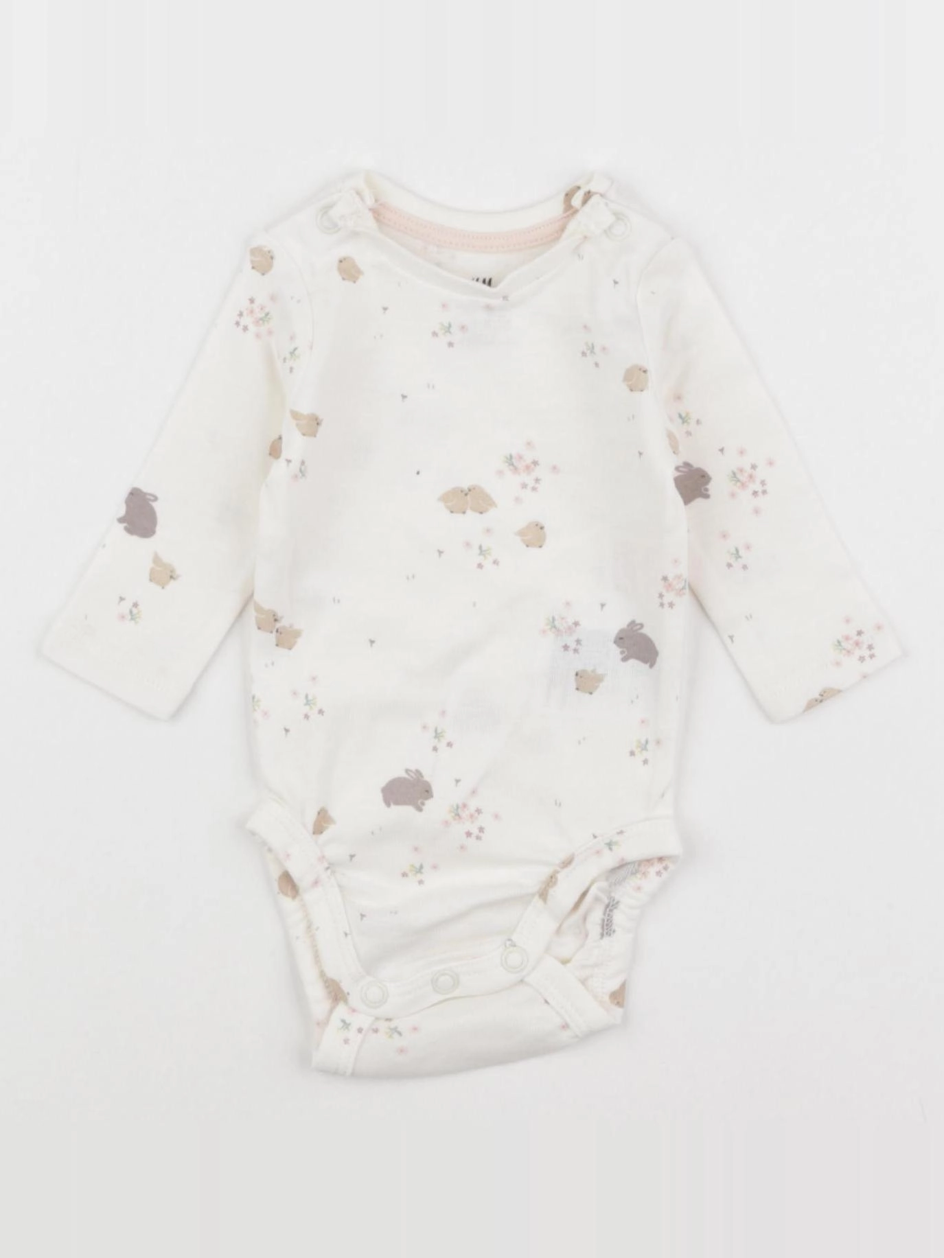 H&M - body beige - 0/1 mois
