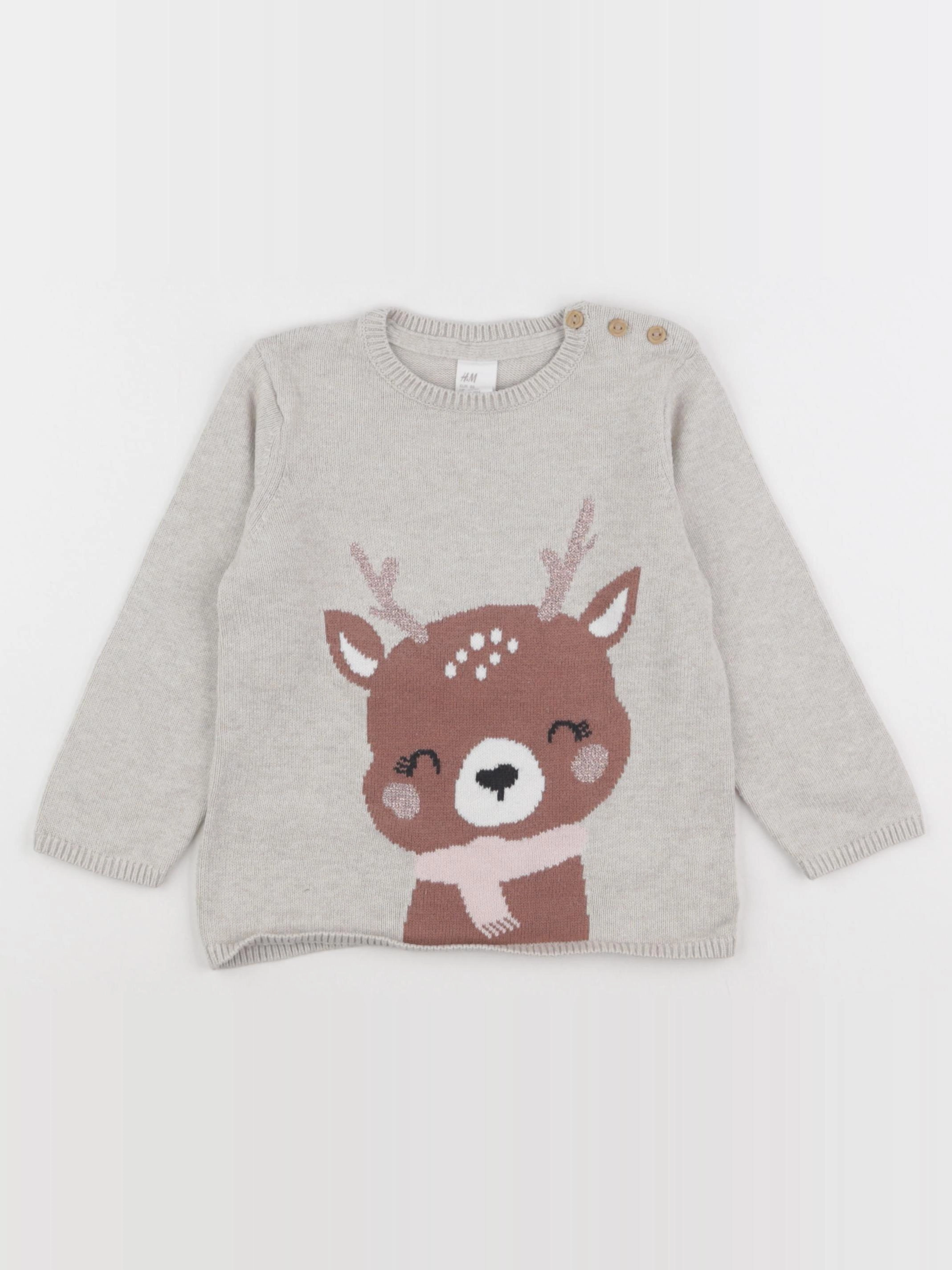 H&M - pull beige - 12/18 mois