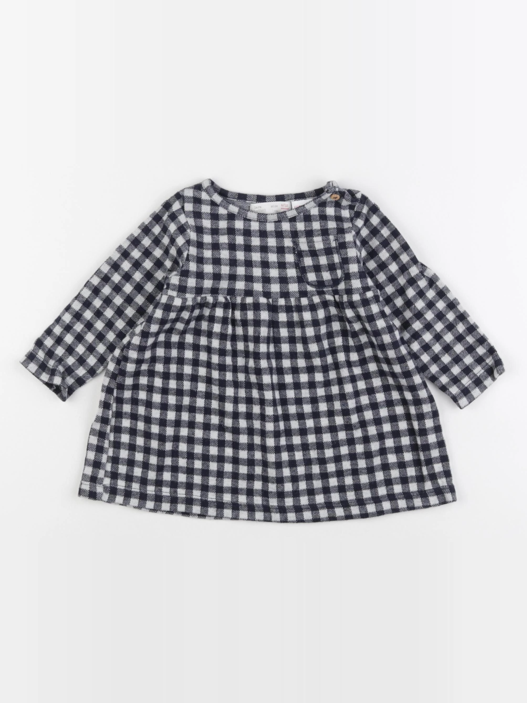 Zara - robe bleu, blanc - 9/12 mois