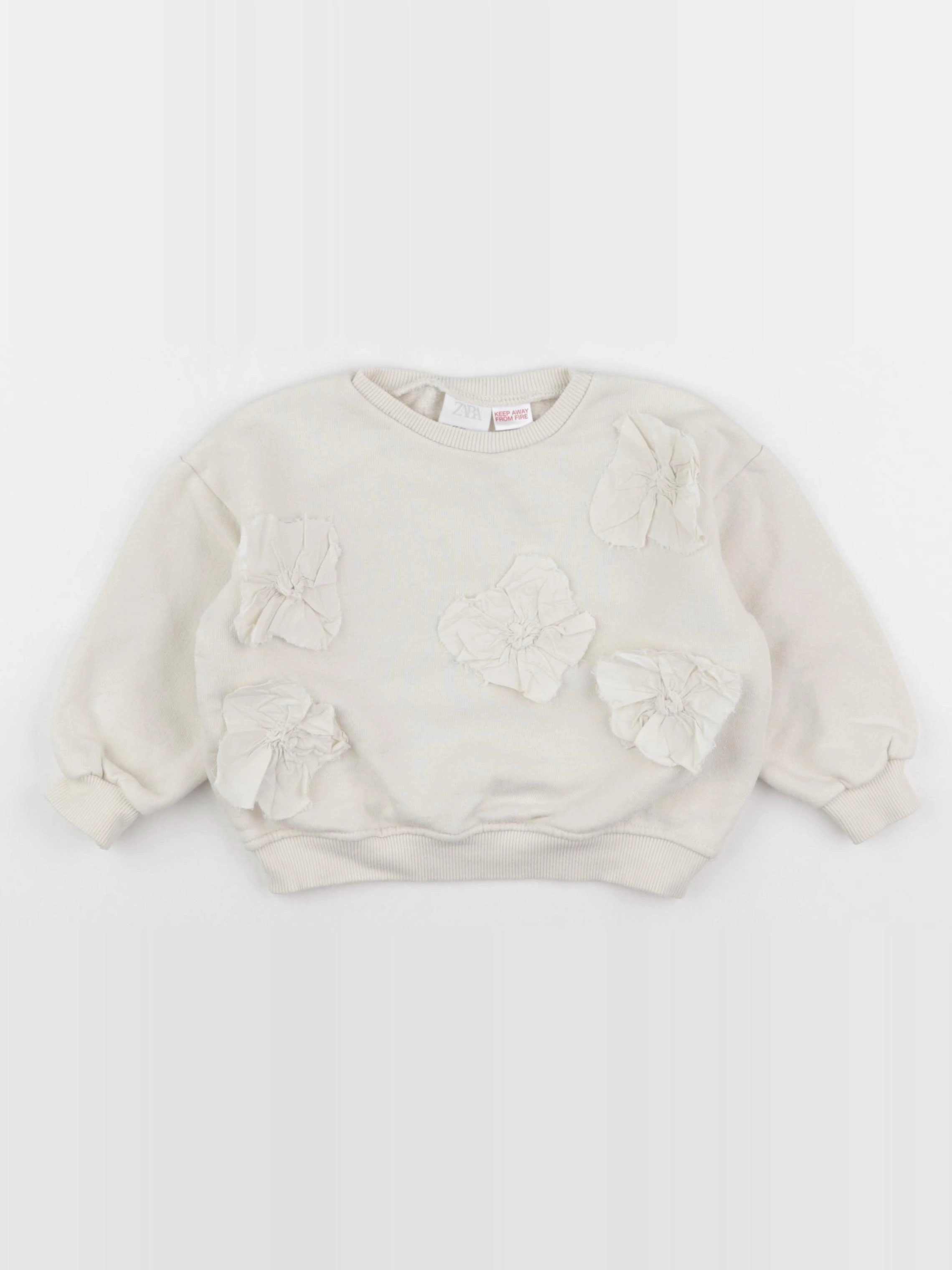Zara - sweat beige - 18/24 mois