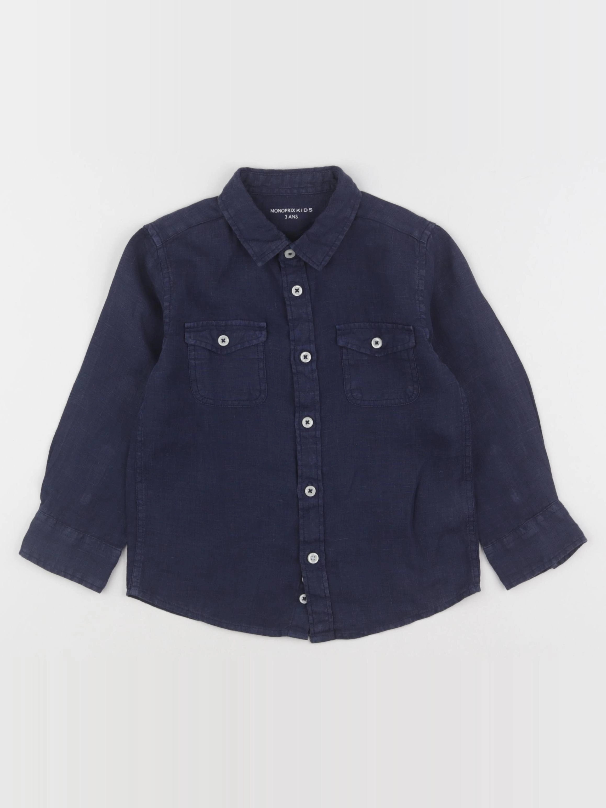 Monoprix - chemise bleu - 3 ans
