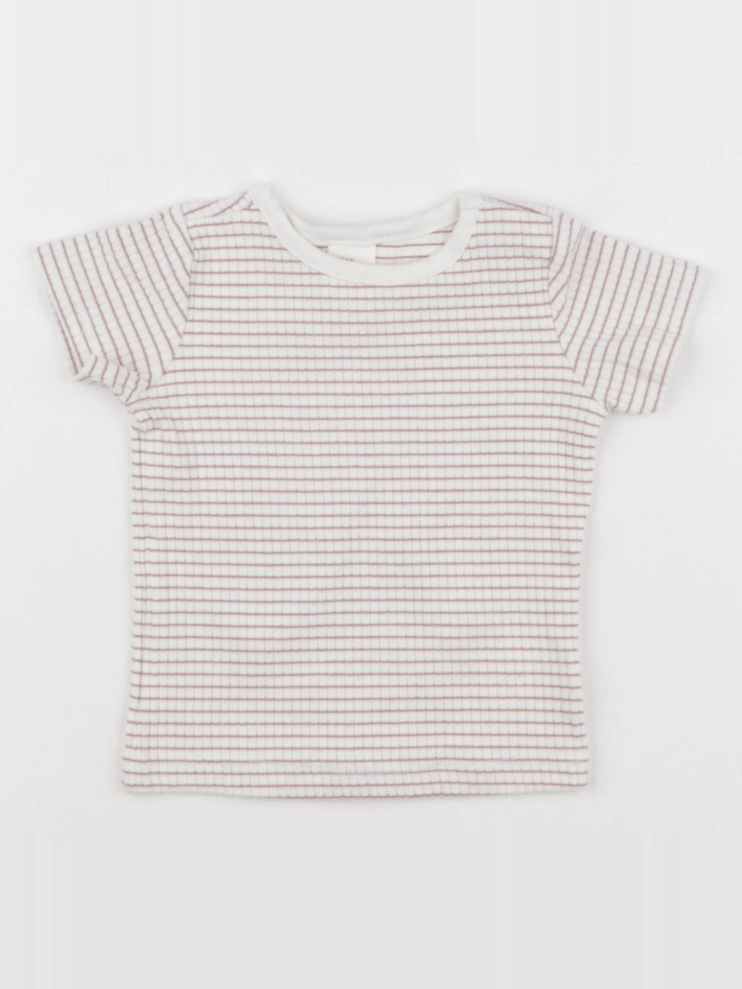 H&M - tee-shirt beige, marron - 3 mois