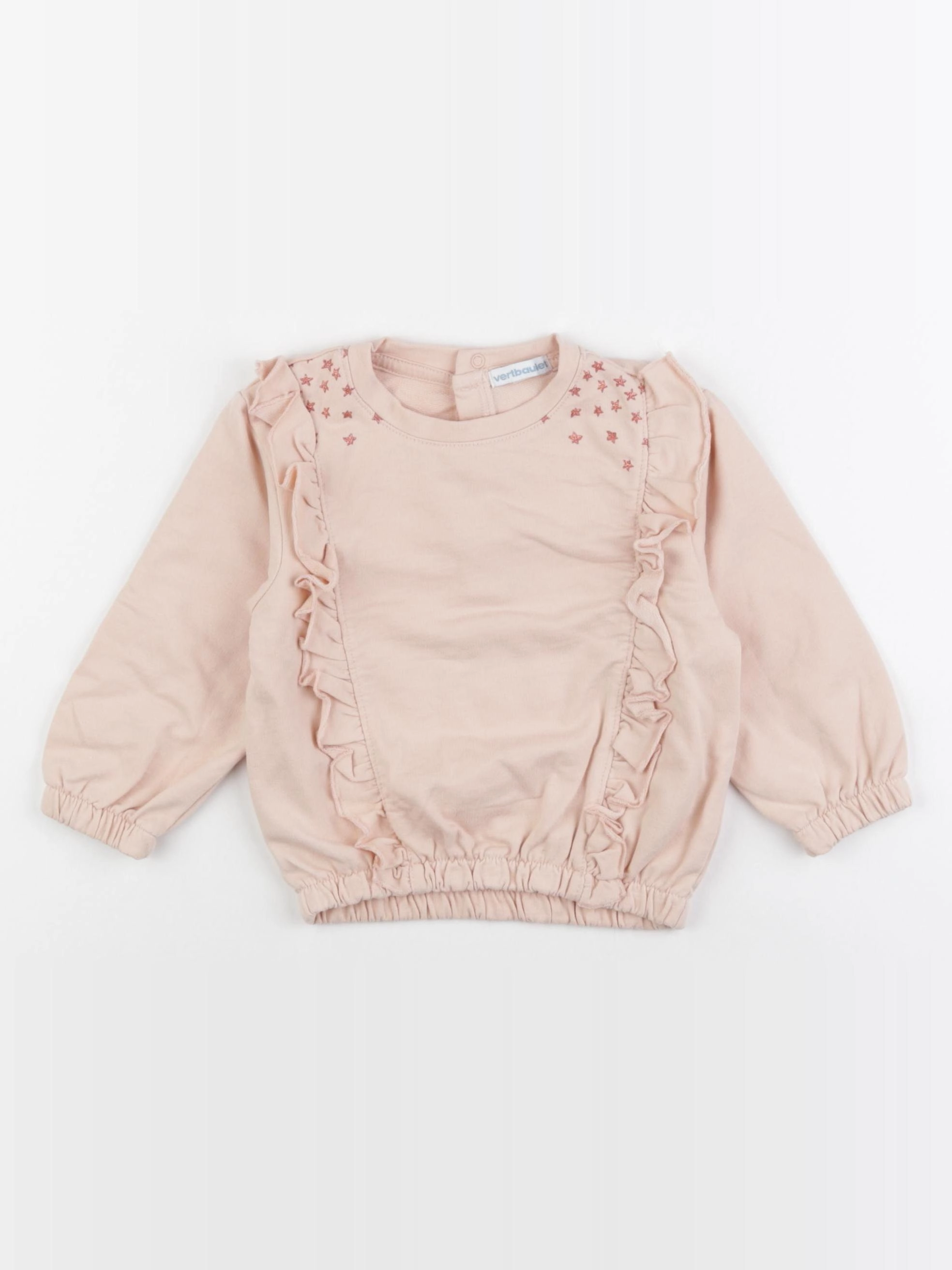 Vertbaudet - sweat rose - 18 mois