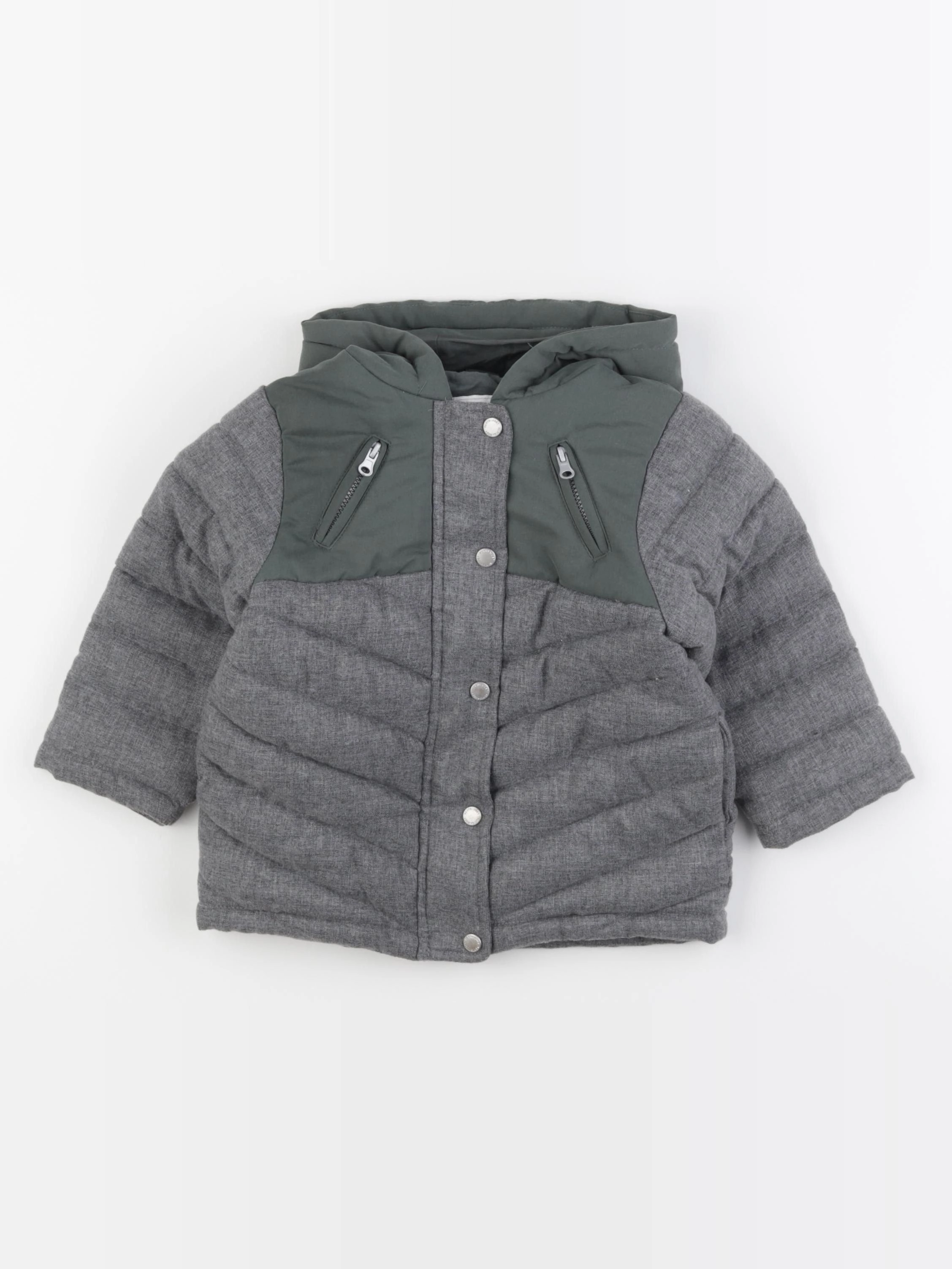 Vertbaudet - doudoune gris - 2 ans