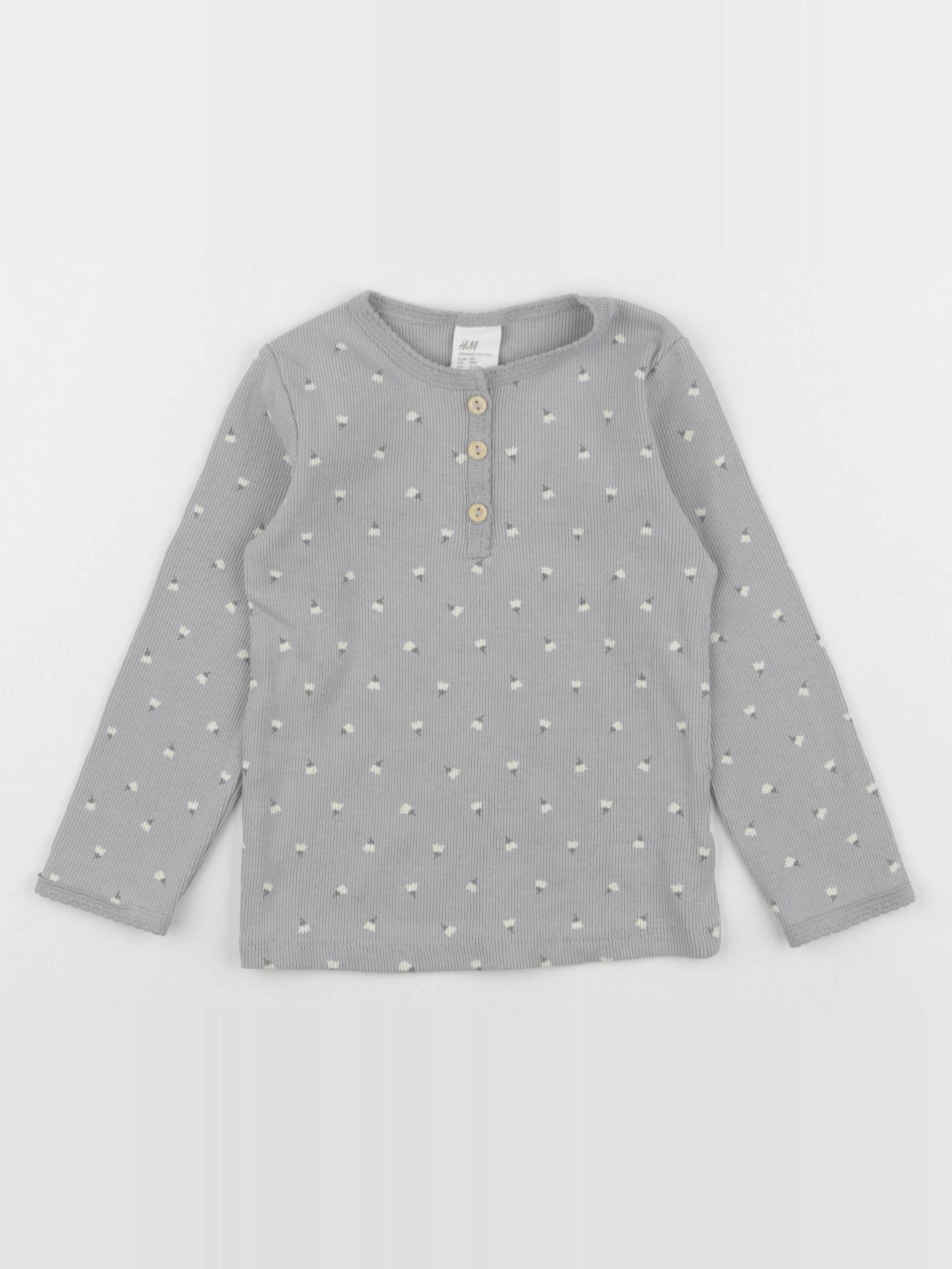 H&M - tee-shirt bleu - 12/18 mois