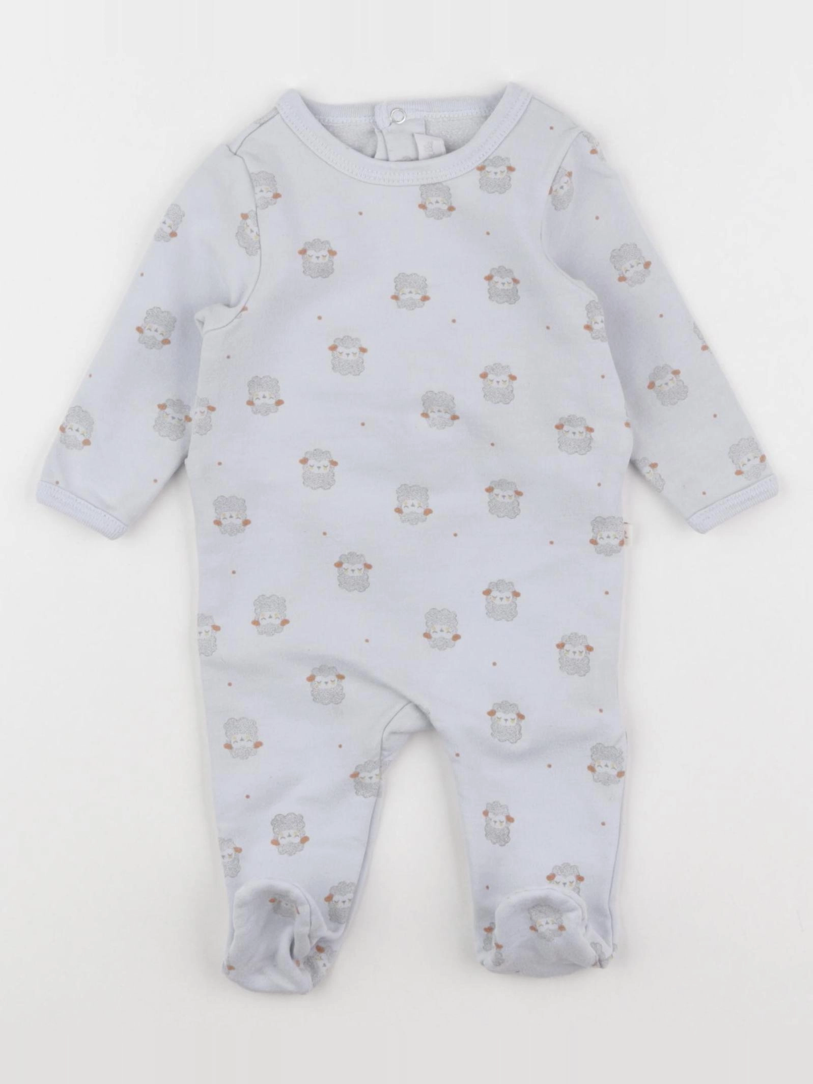 Cadet Rousselle - pyjama coton bleu - 3 mois