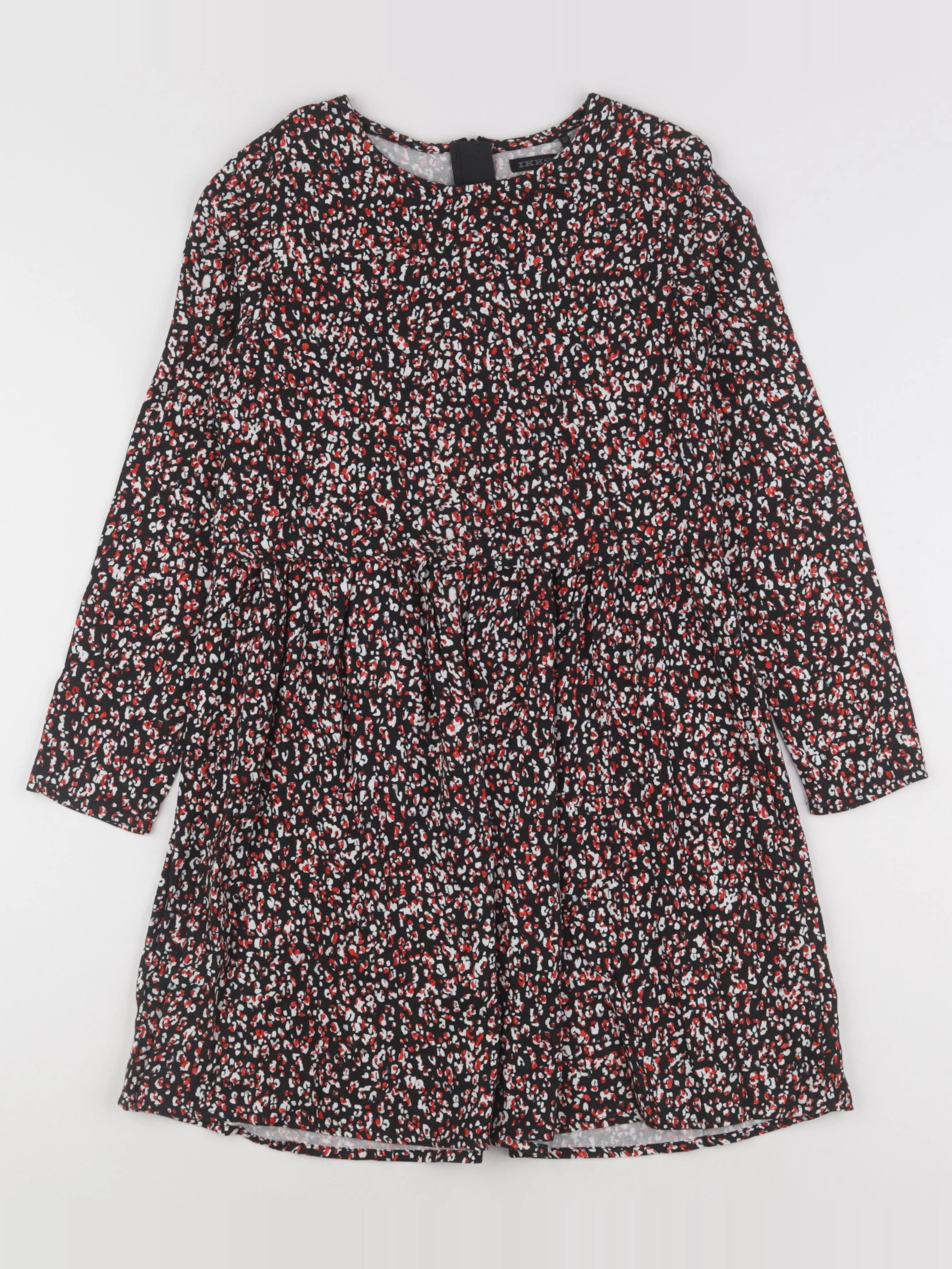 IKKS - robe noir, rouge - 10 ans