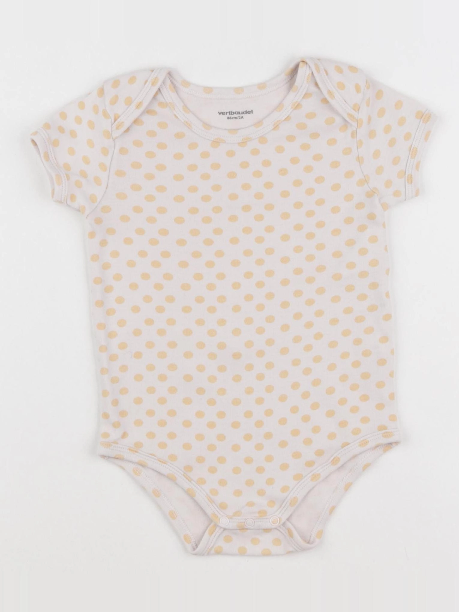 Vertbaudet - body rose, orange - 2 ans
