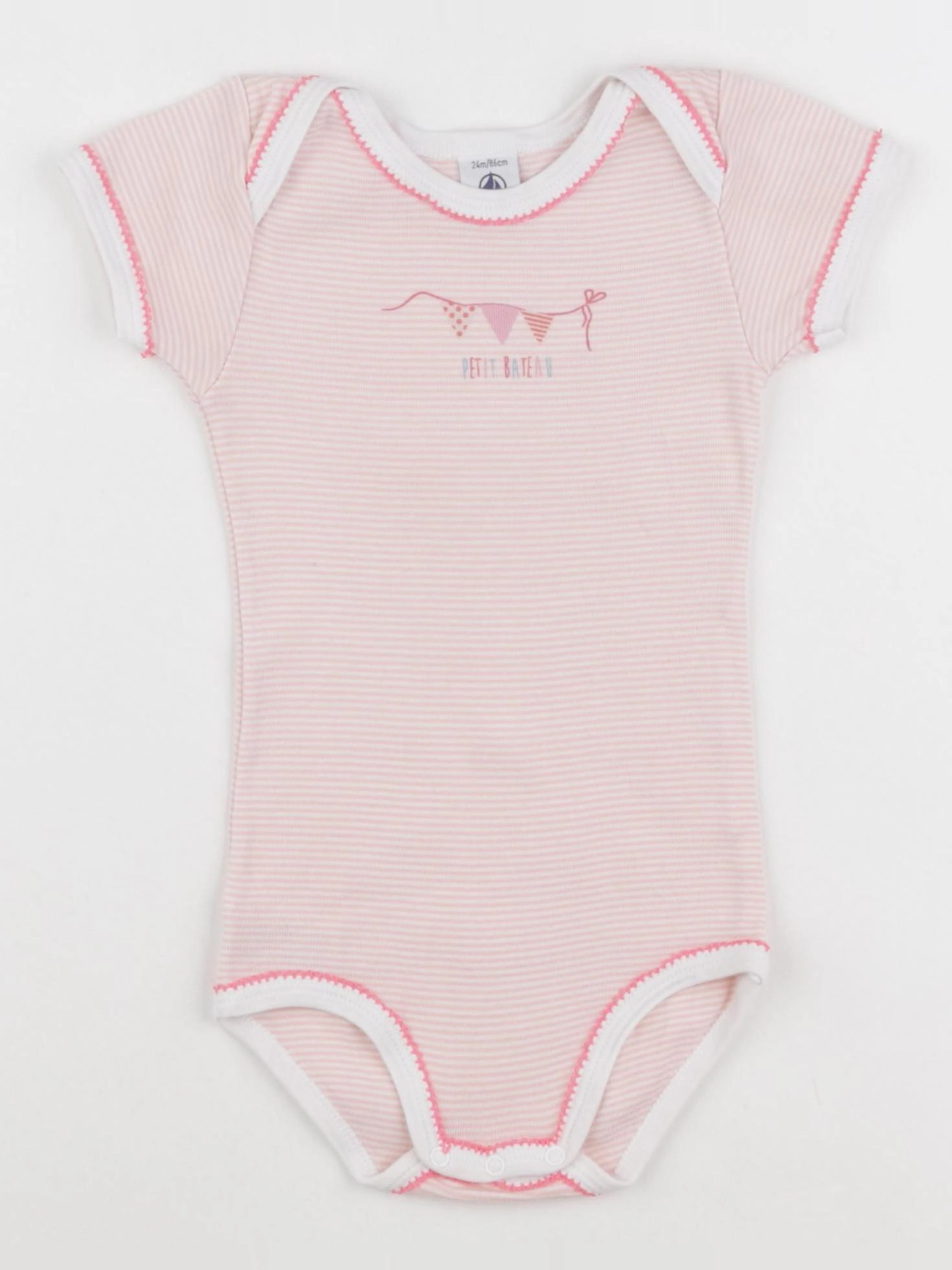 Petit Bateau - body rose - 24 mois