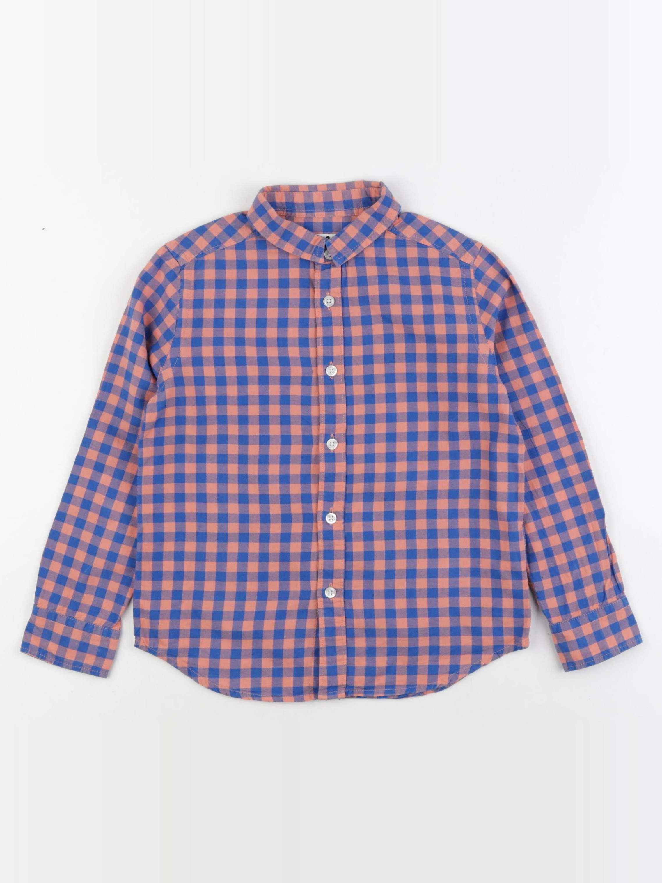 Cyrillus - chemise bleu, orange - 6 ans