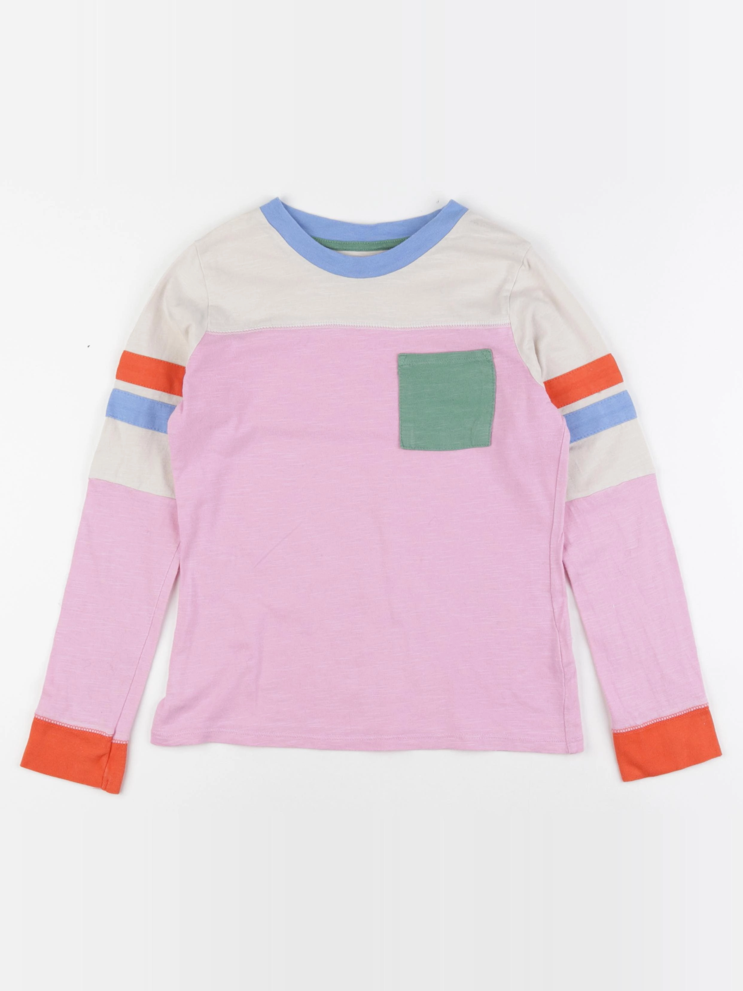 Mini Boden - tee-shirt beige, rose - 9/10 ans