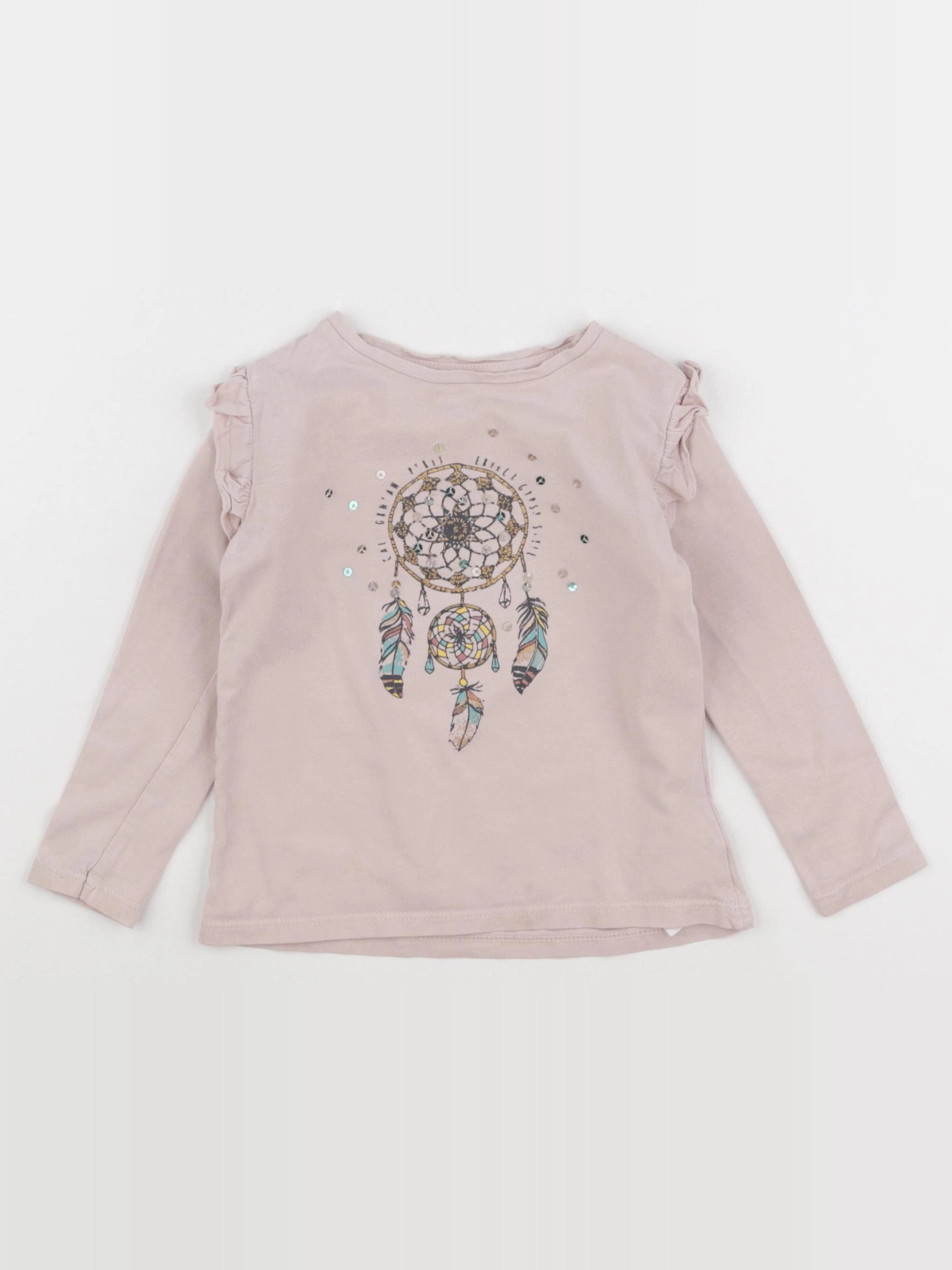 Vertbaudet - tee-shirt rose - 3 ans