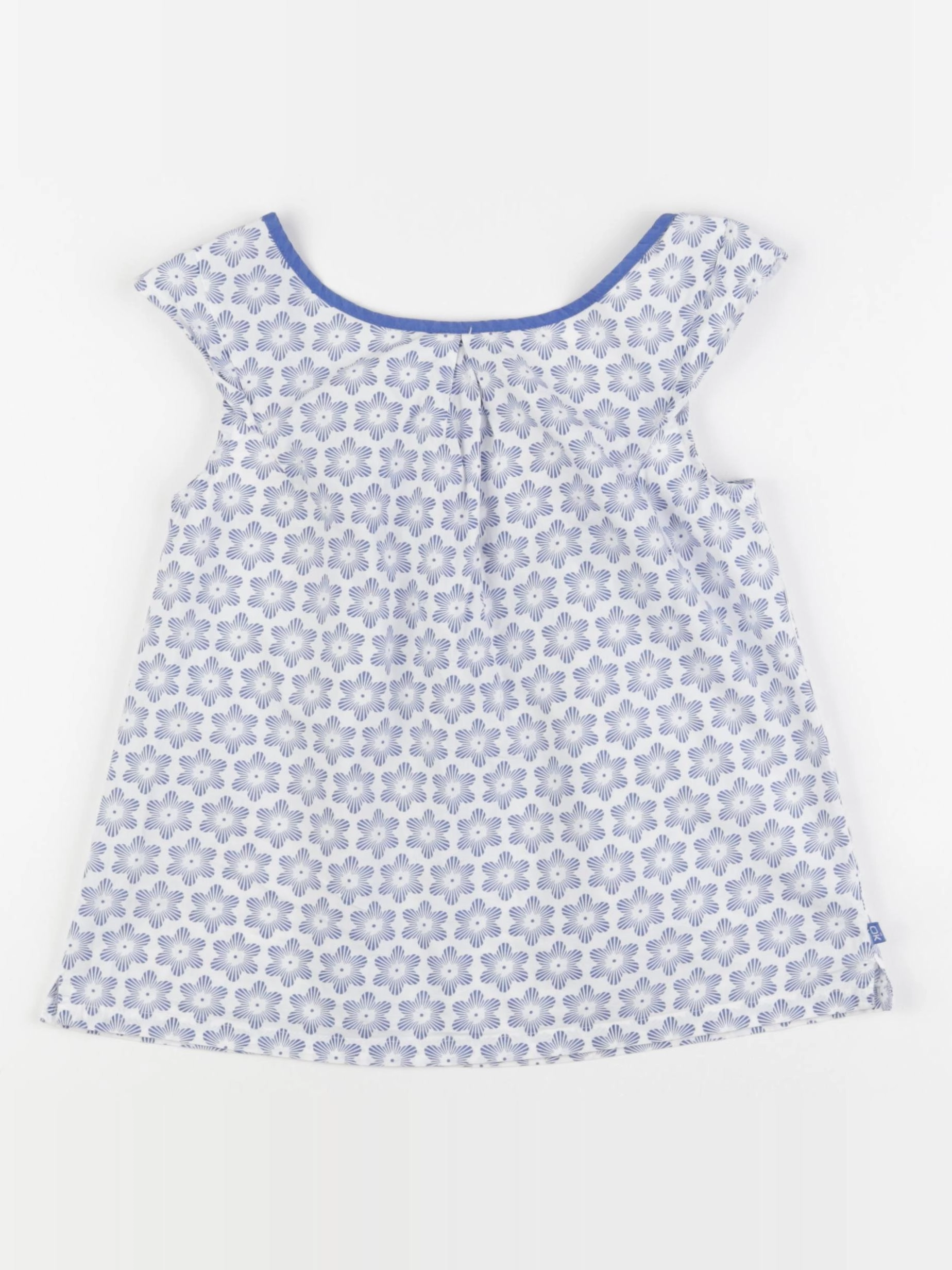 Okaidi - blouse blanc, bleu - 10 ans