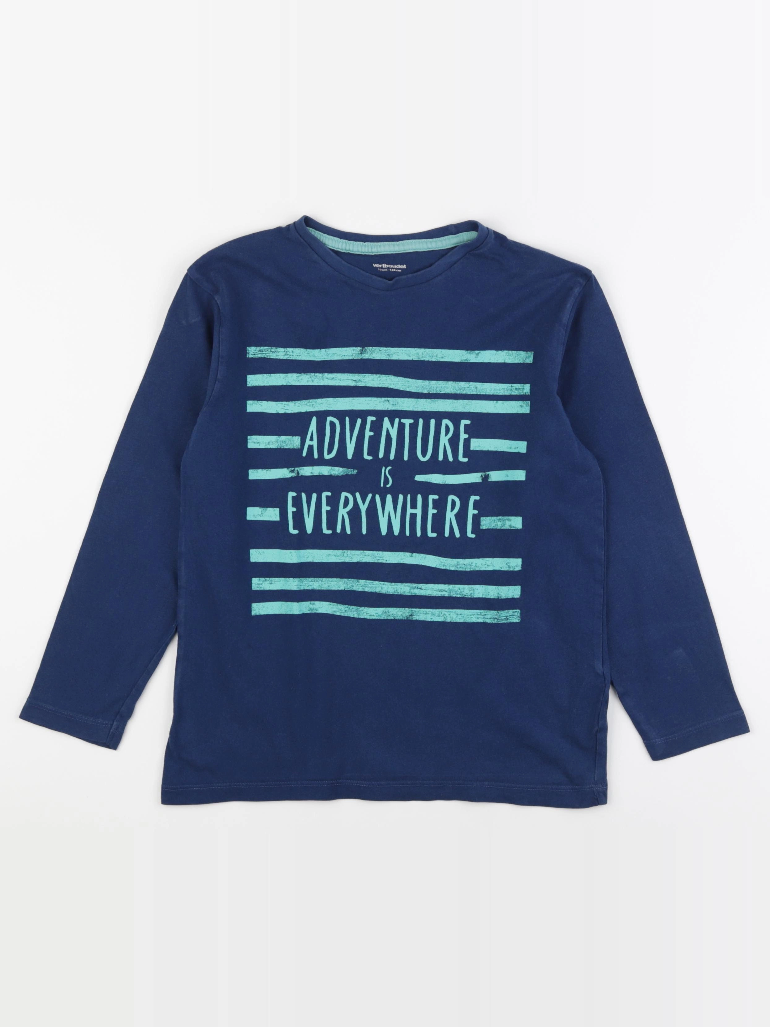Vertbaudet - tee-shirt bleu - 10 ans