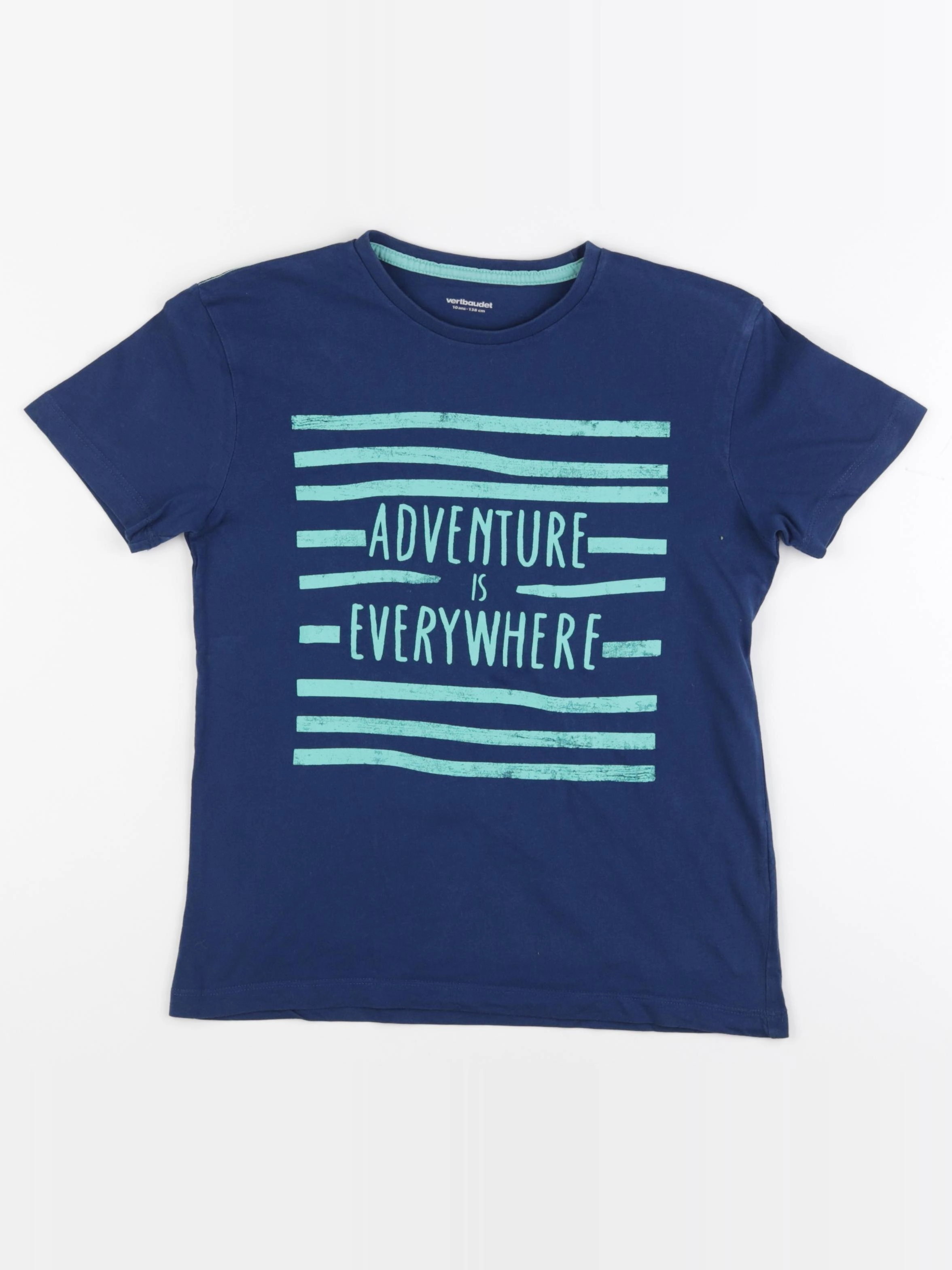 Vertbaudet - tee-shirt bleu - 10 ans