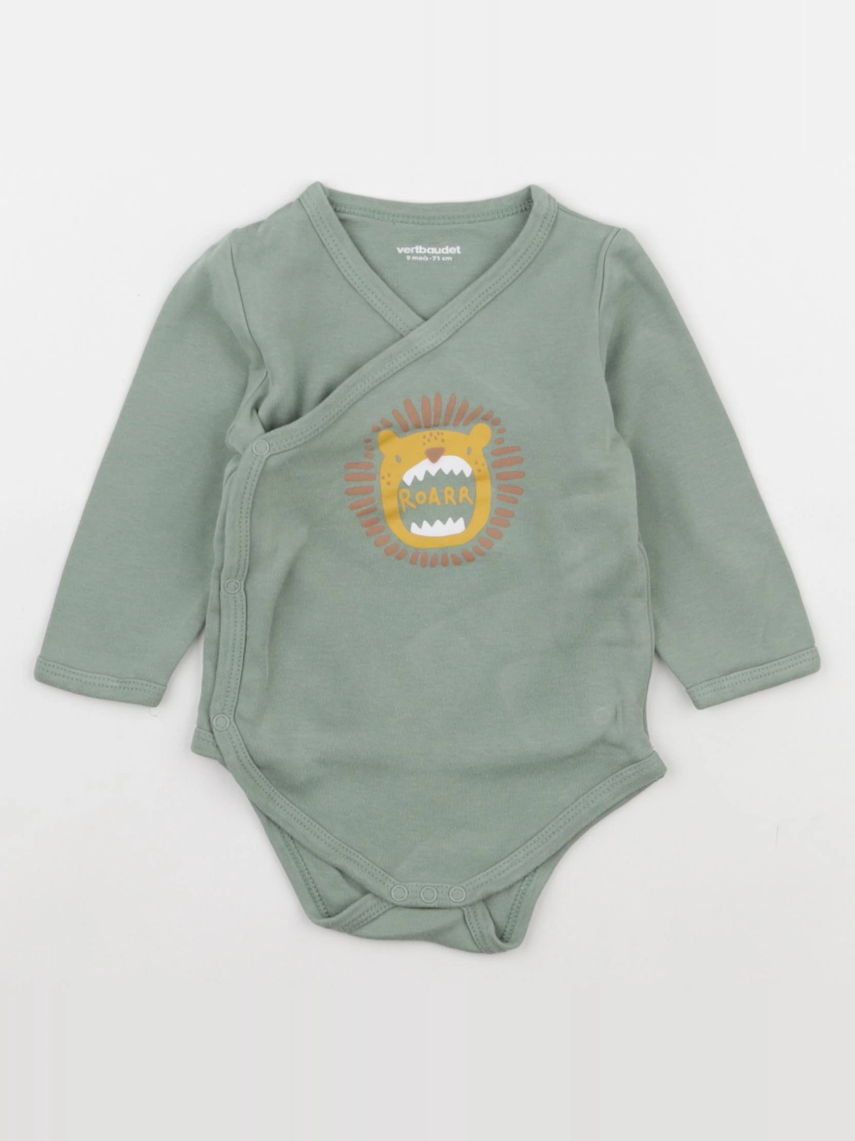 Vertbaudet - body vert - 9 mois