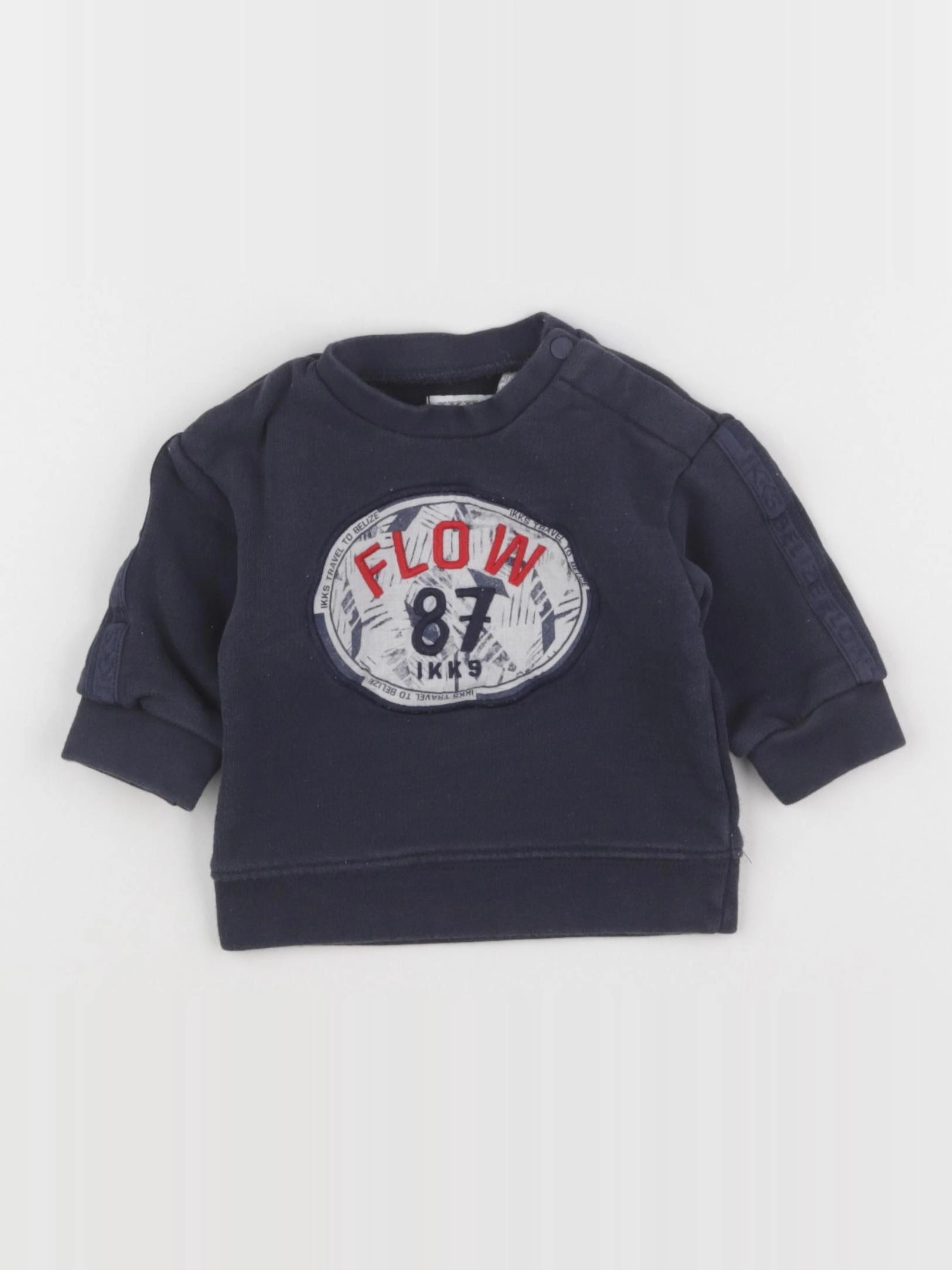 IKKS - sweat bleu - 3 mois