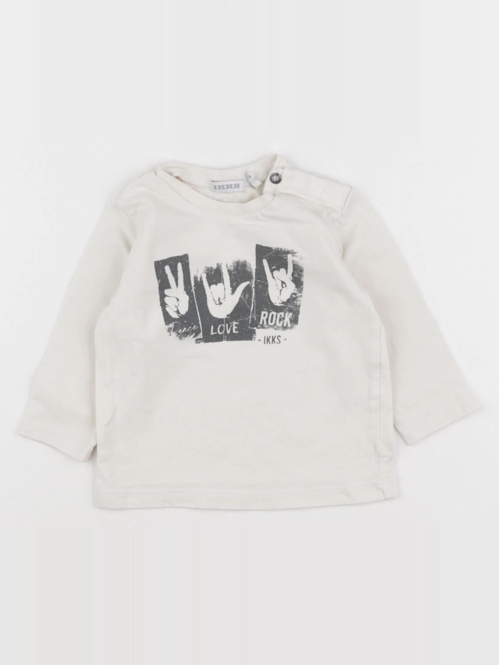 IKKS - tee-shirt beige - 6 mois