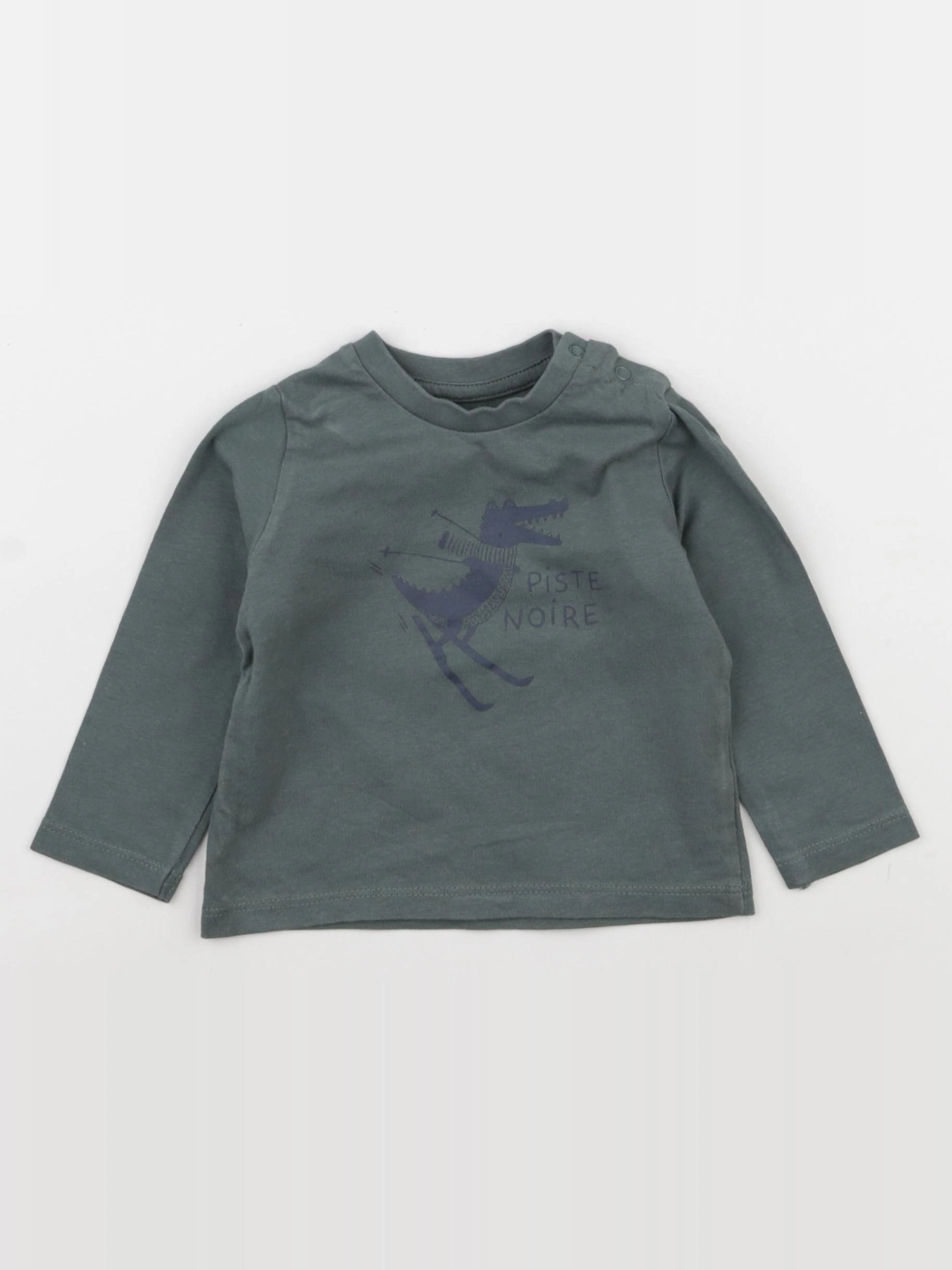 Vertbaudet - tee-shirt vert - 9 mois