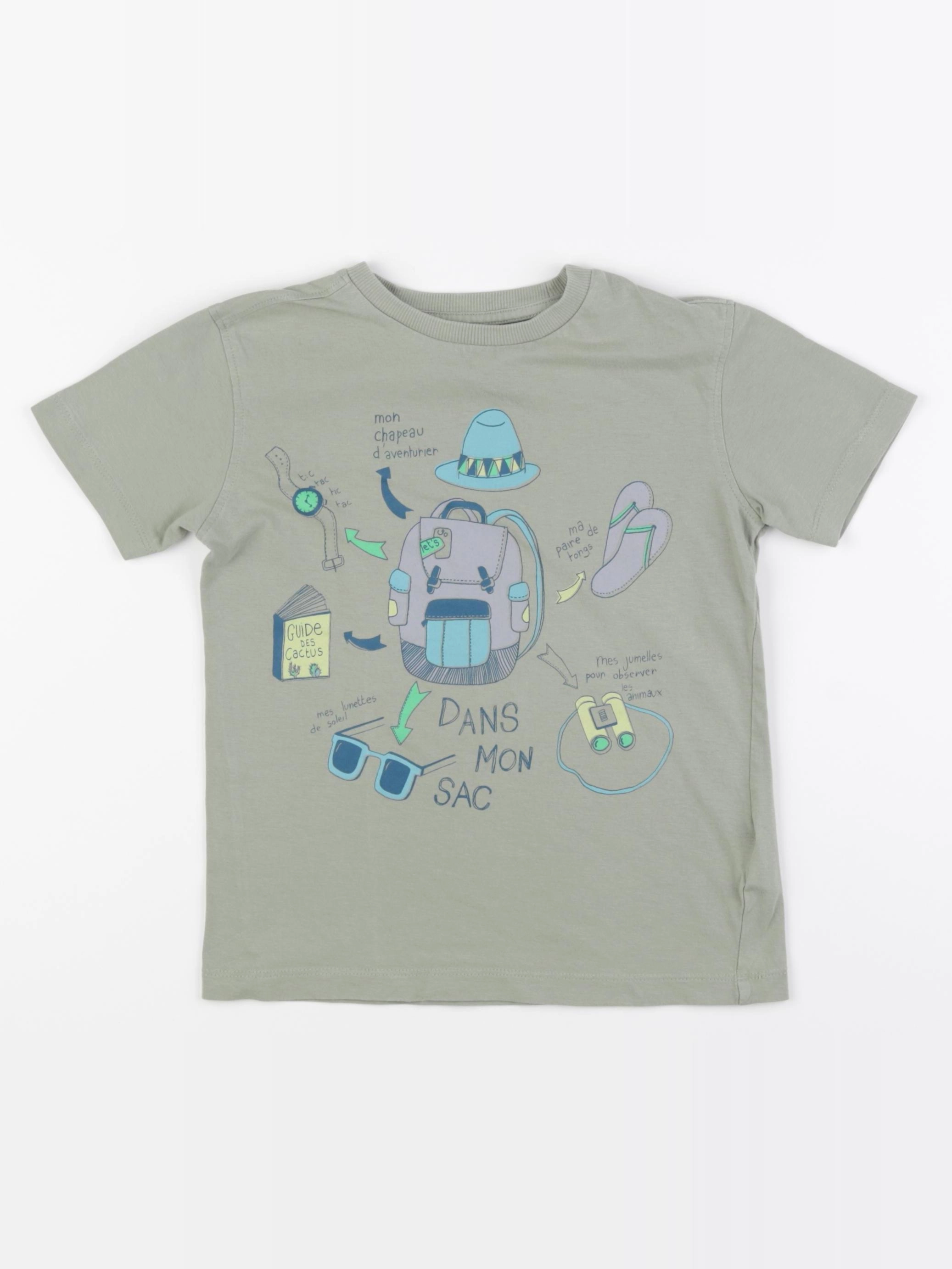 Vertbaudet - tee-shirt vert - 6 ans