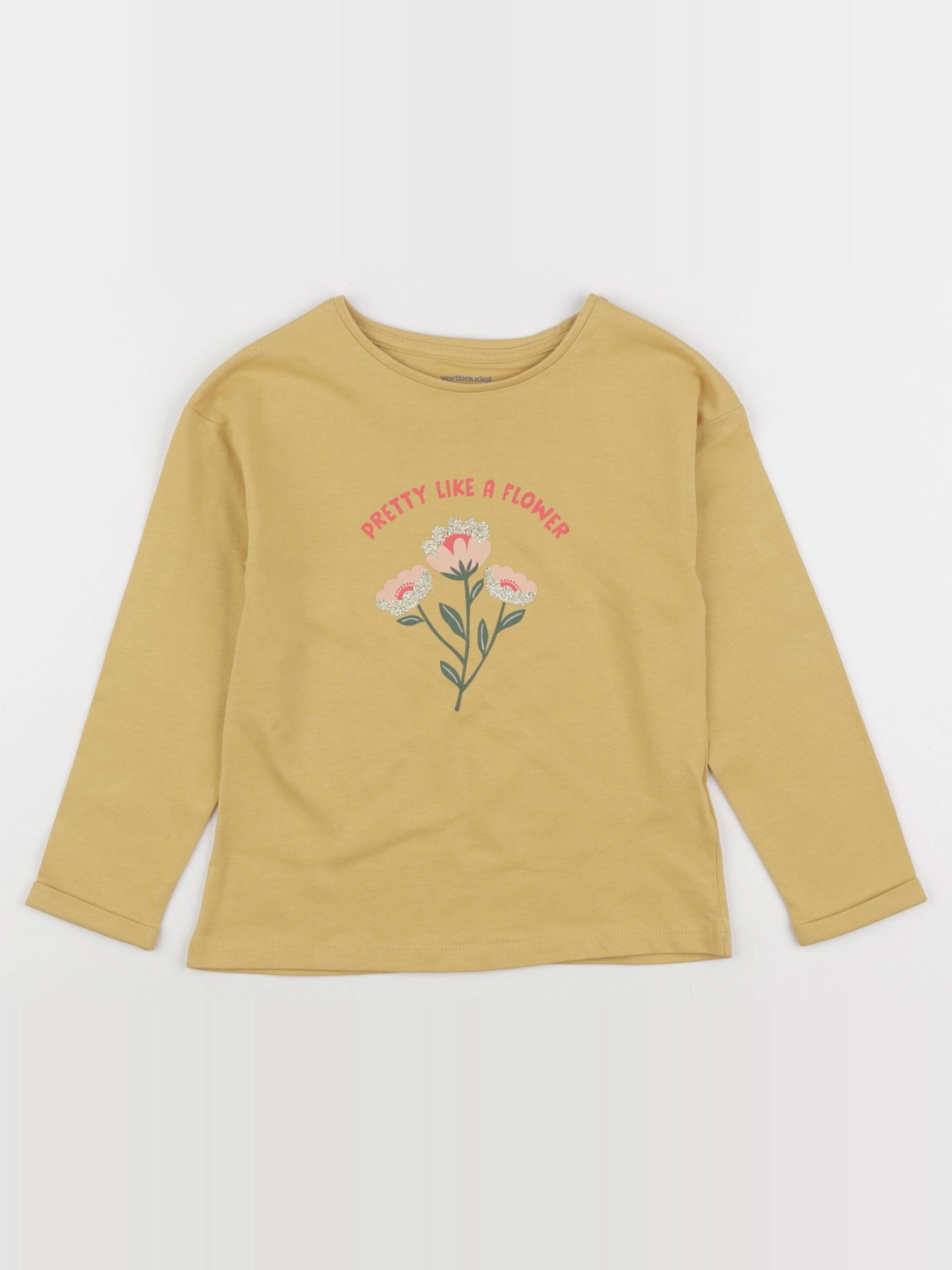 Vertbaudet - tee-shirt jaune - 5 ans