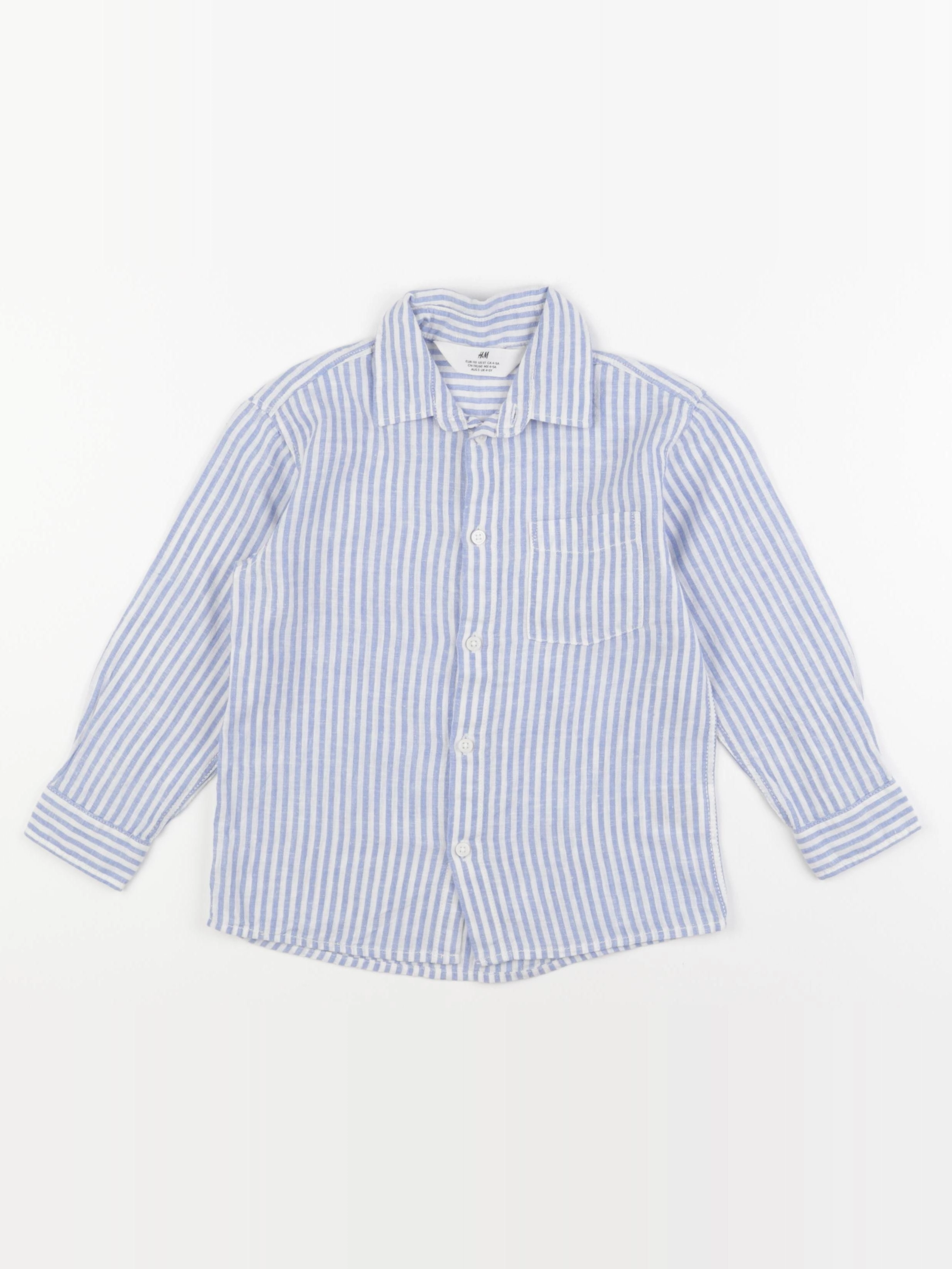 H&M - chemise bleu - 4/5 ans