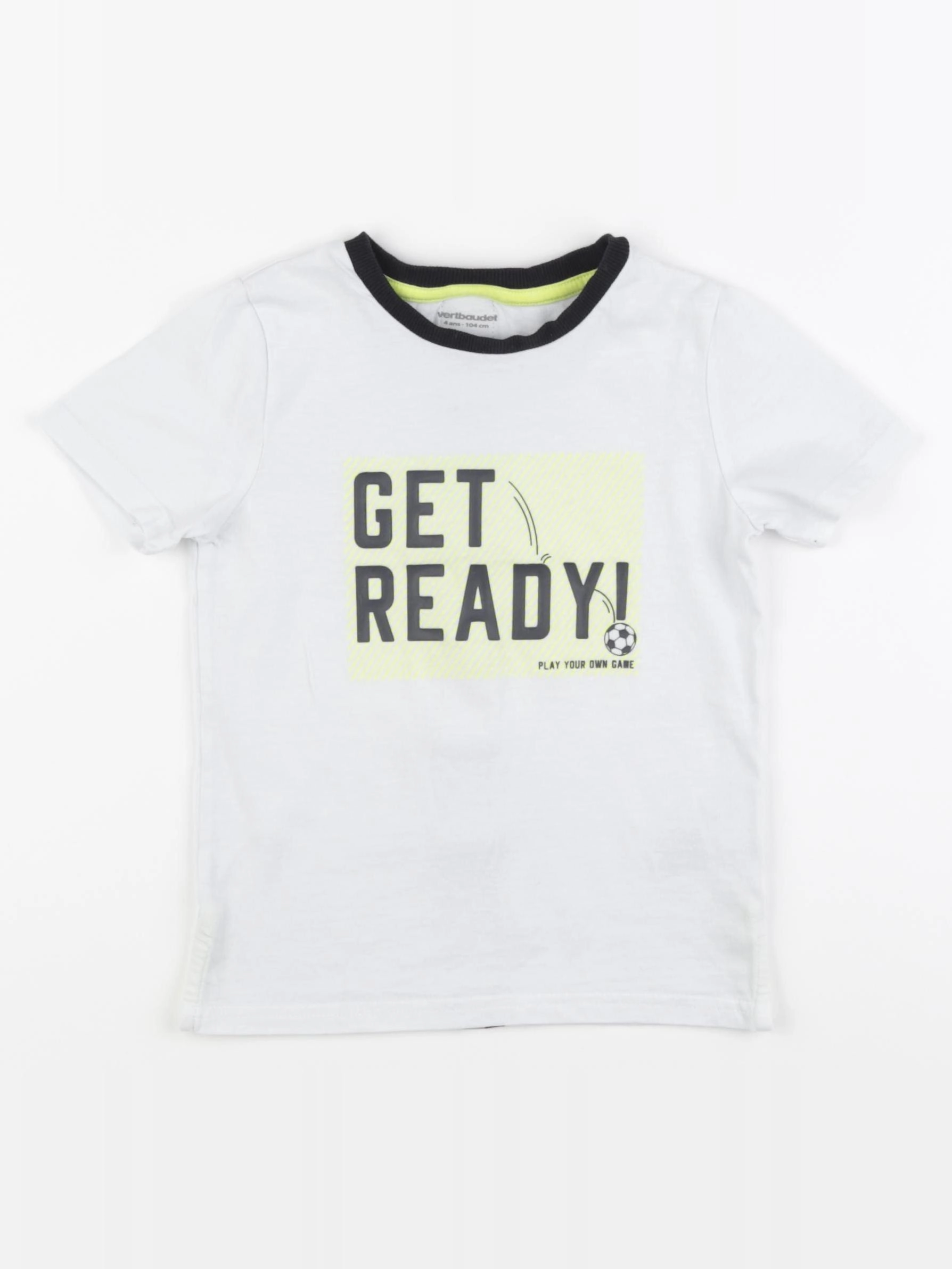 Vertbaudet - tee-shirt blanc - 4 ans