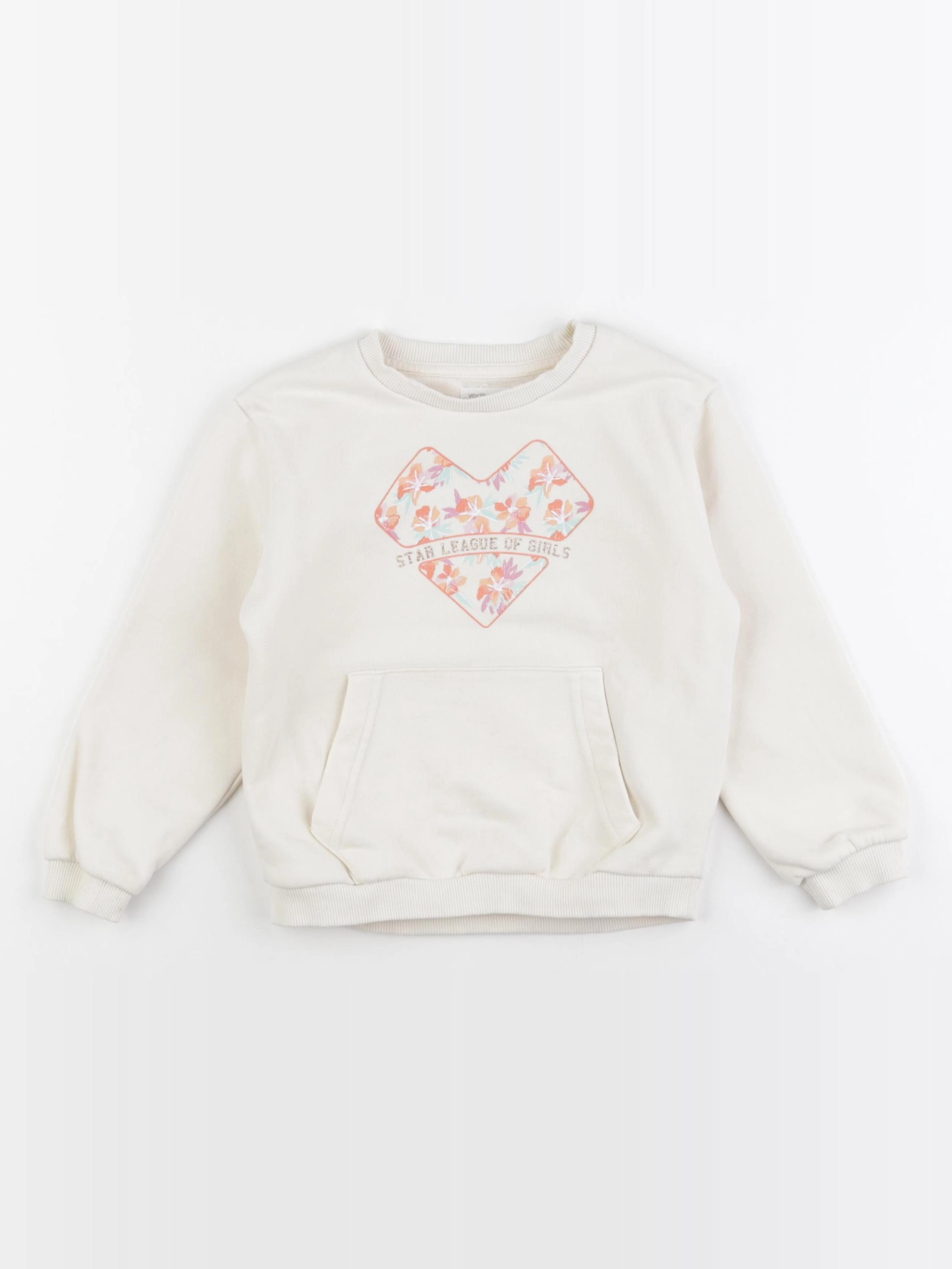 Vertbaudet - sweat beige - 4 ans