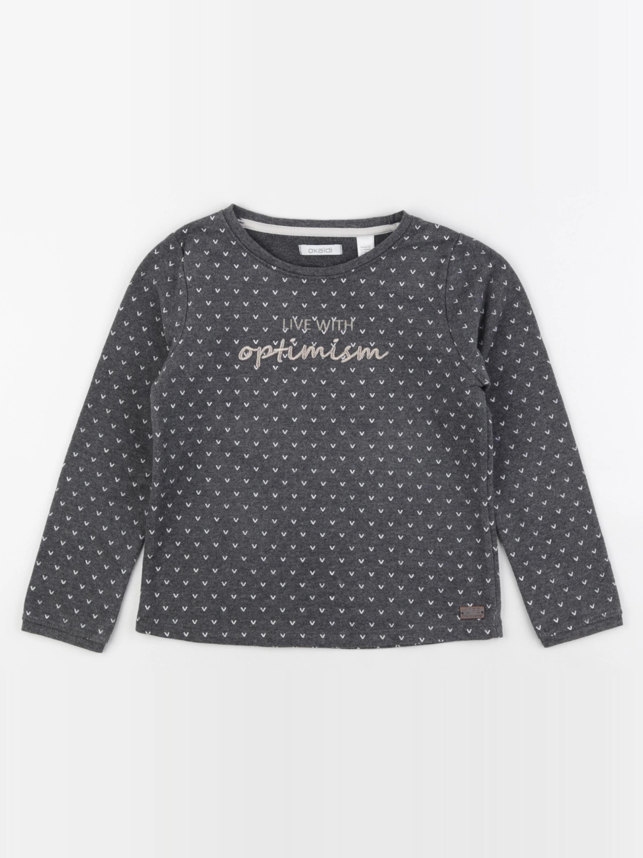 Okaidi - tee-shirt gris - 6 ans