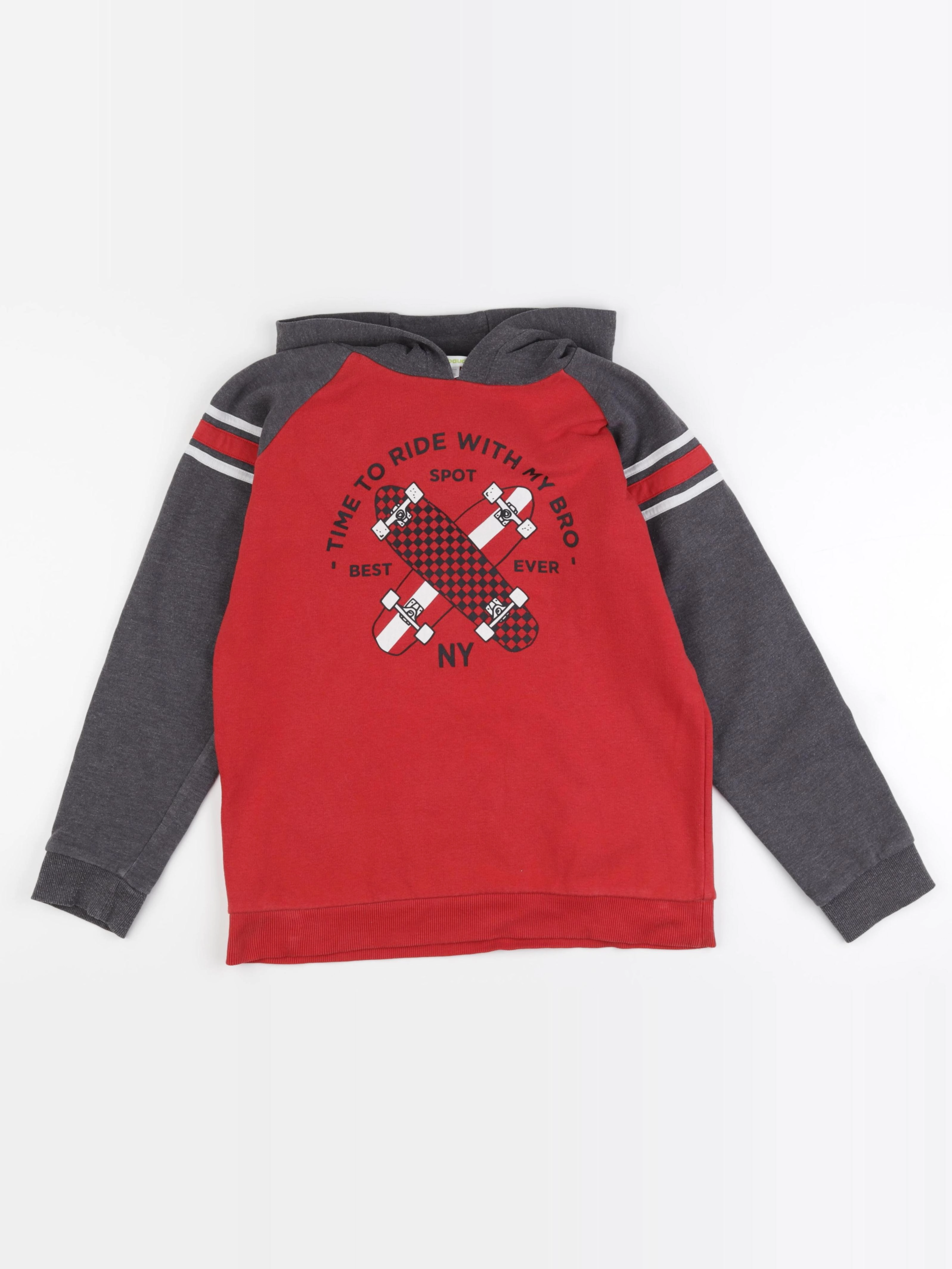 Vertbaudet - sweat rouge - 14 ans
